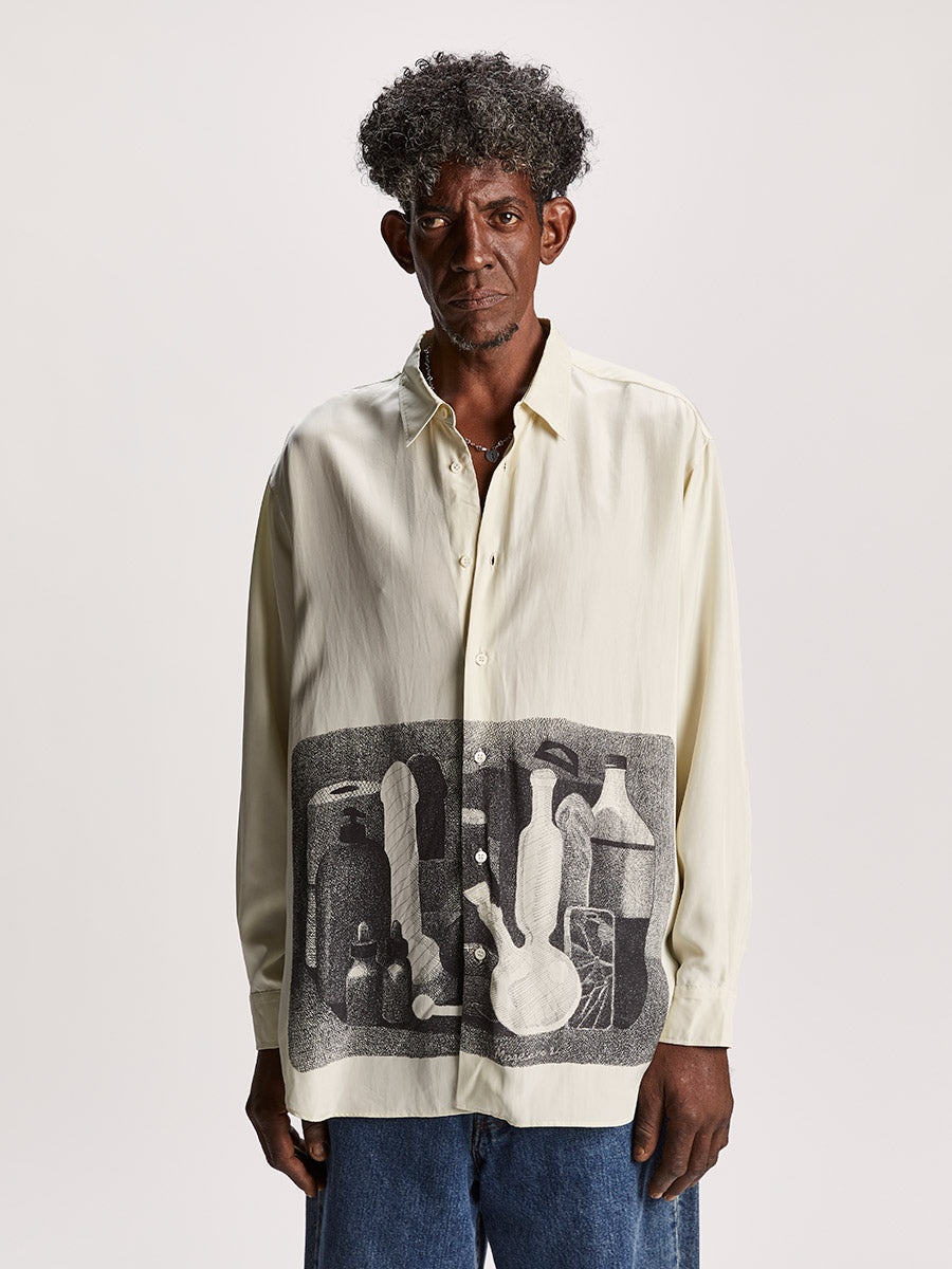 Morandi Silk Shirt White - 3