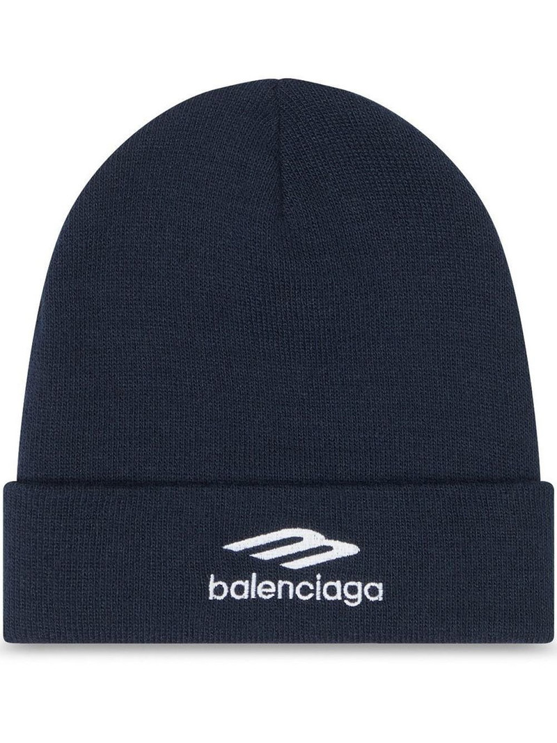 embroidered-logo beanie 1