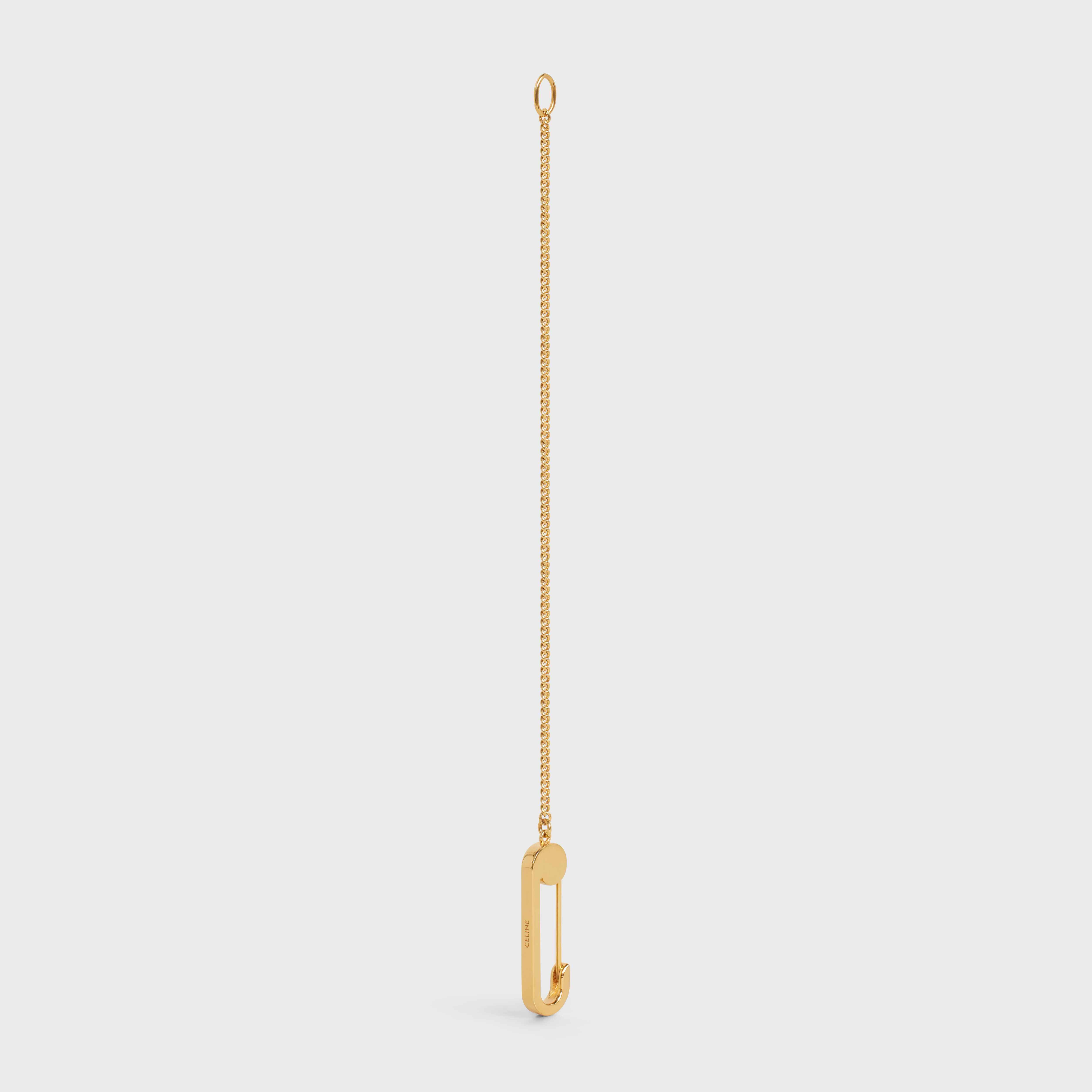 Celine Safety Pin Bold Bracelet in Brass with Gold Finish and Steel - 3