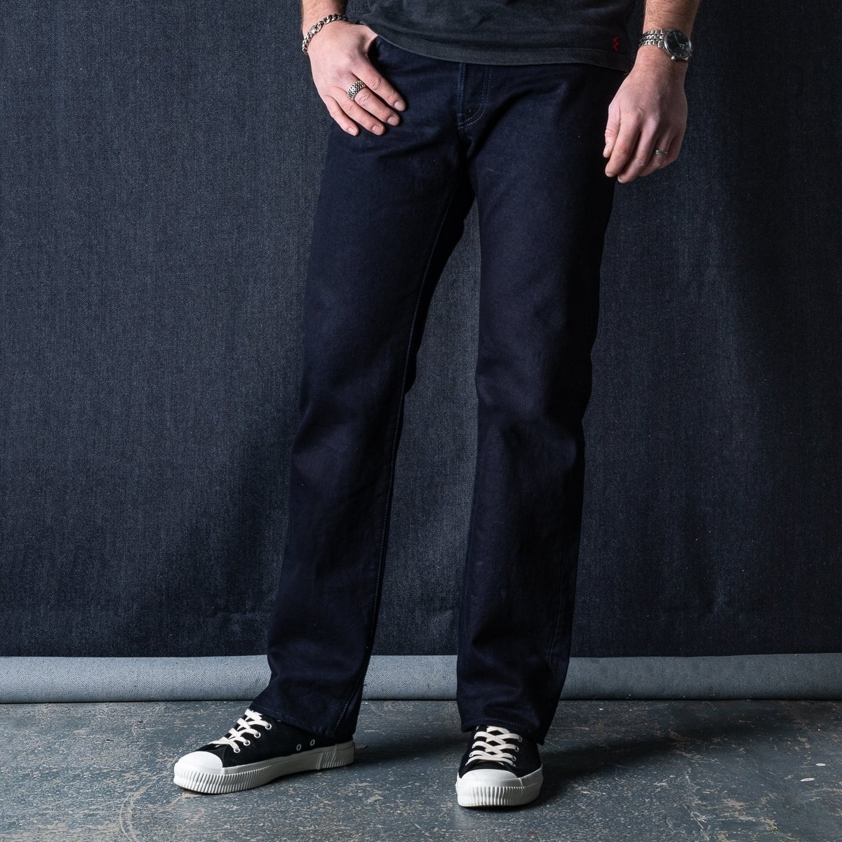 IH-634S-14ii 14oz Selvedge Denim Straight Cut Jeans - Indigo/Indigo