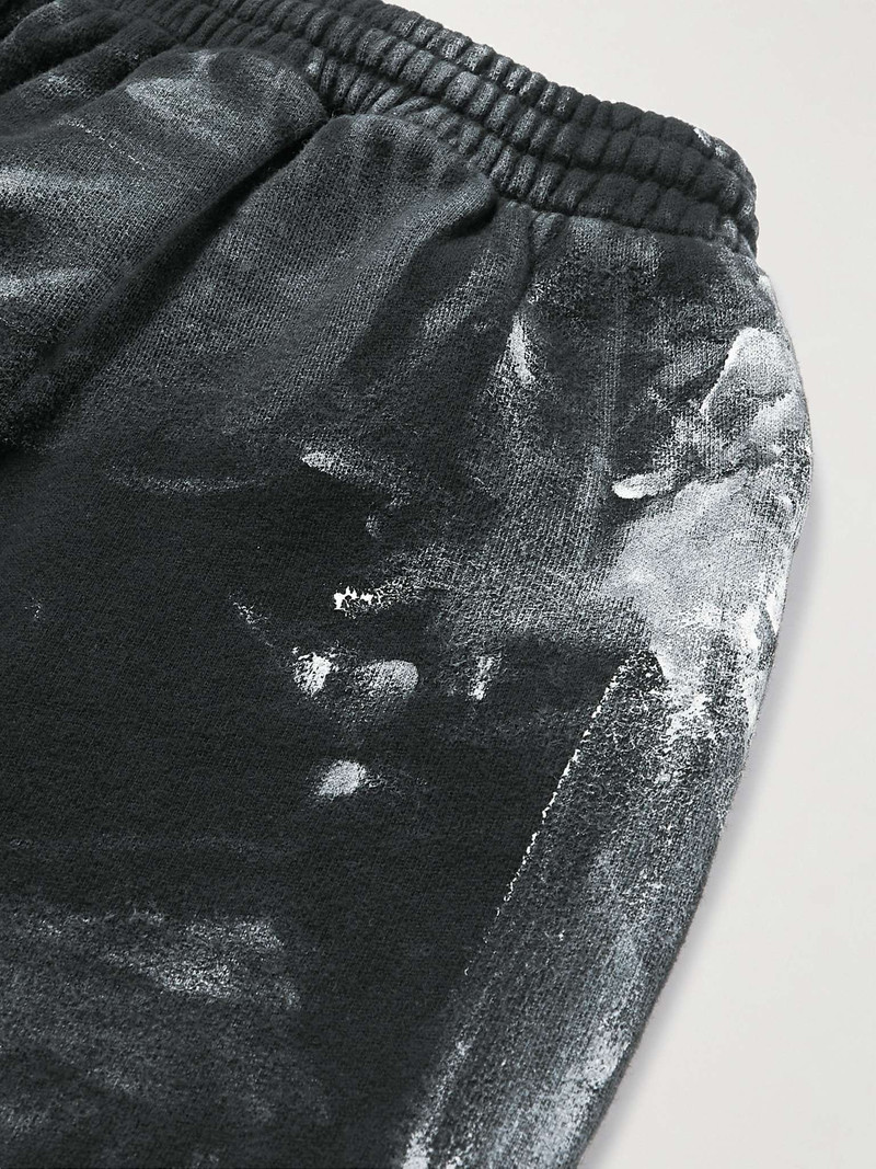 Painted Distressed Cotton-Jersey Sweatpants 5