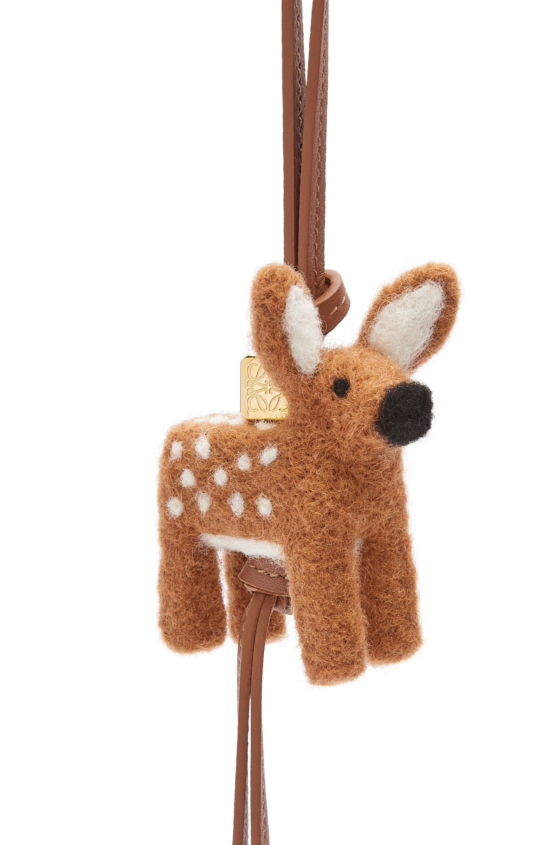 Deer charm in felt and calfskin - 2