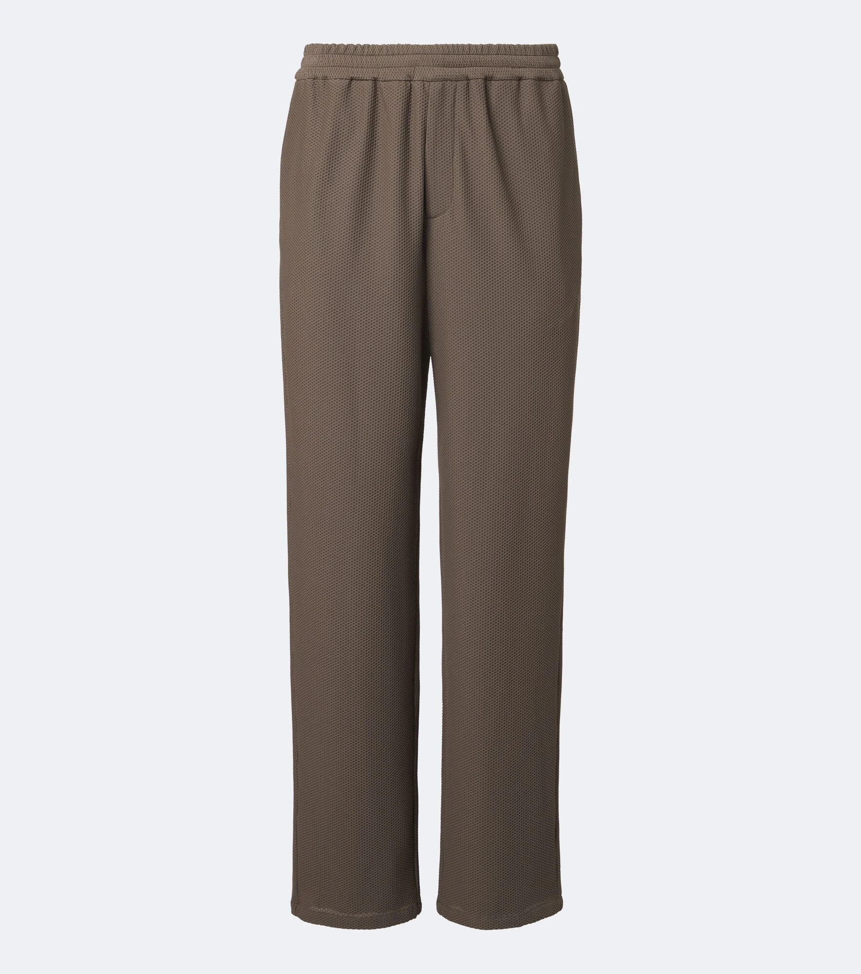 Waffle-knit straight pants - 1