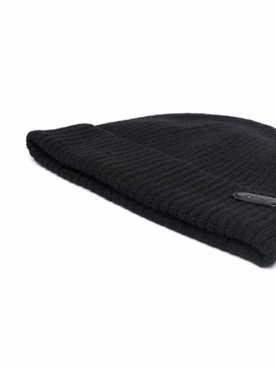 Brioni logo-patch cashmere beanie outlook