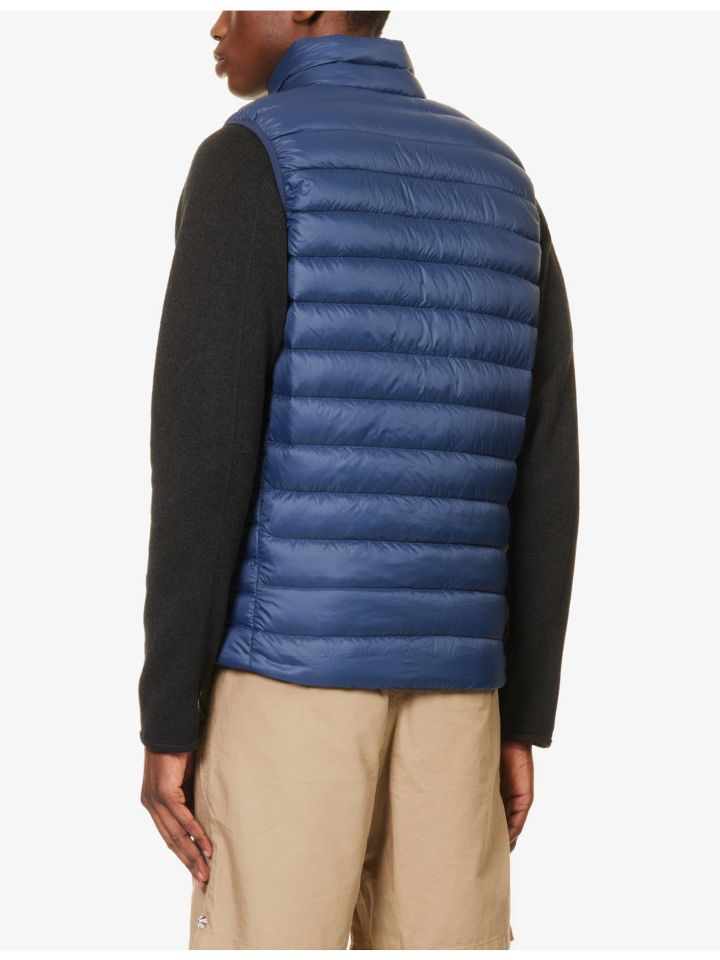 Padded brand-patch recycled-nylon down gilet - 4