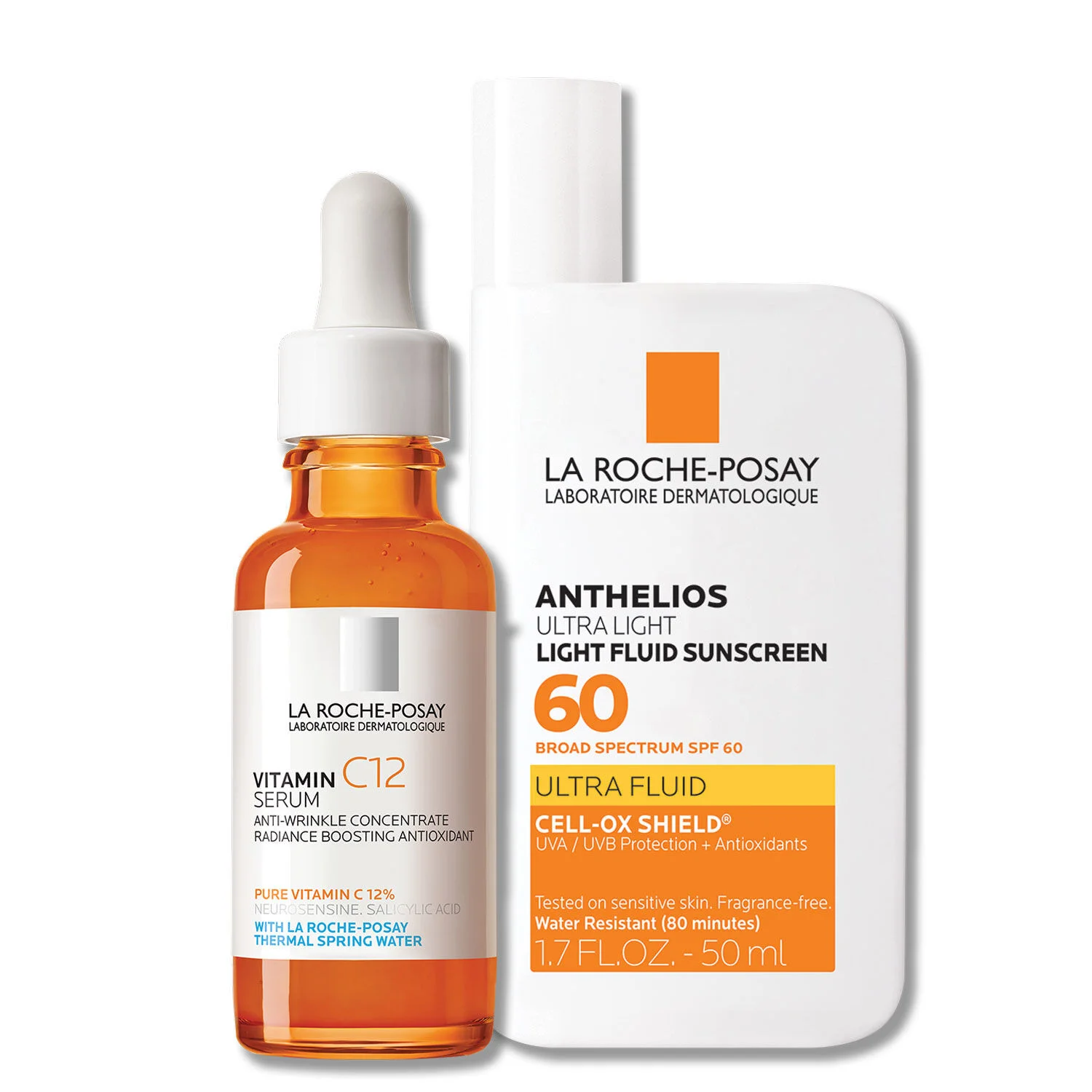 Vitamin C12 Serum & Anthelios Ultra-Light Sunscreen SPF 60 - 1