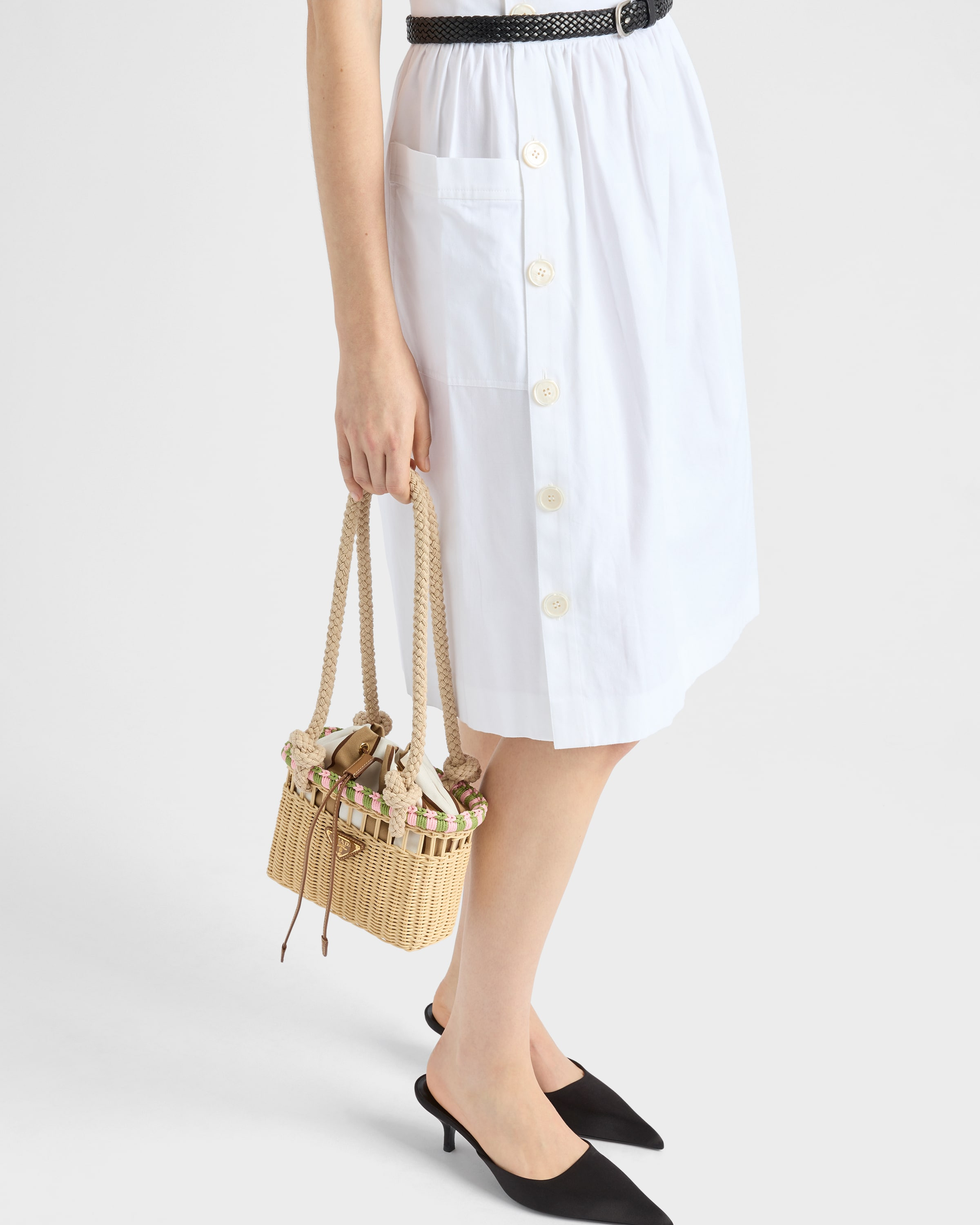 Soft cotton gabardine skirt - 3