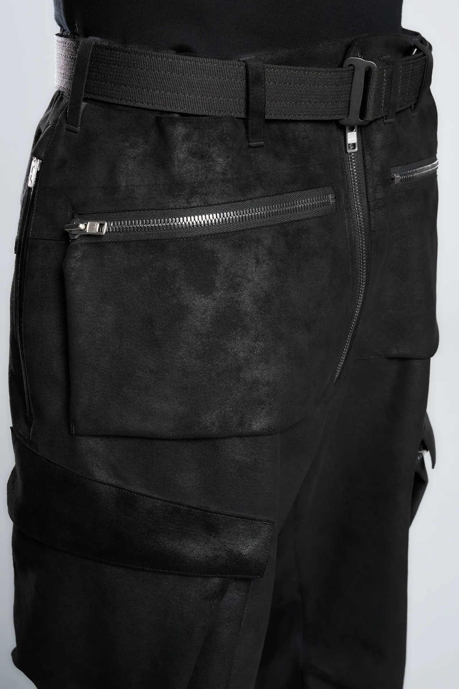 P38-TO Scrim Laced Ultra-Microfiber Cargo Pant Black - 16