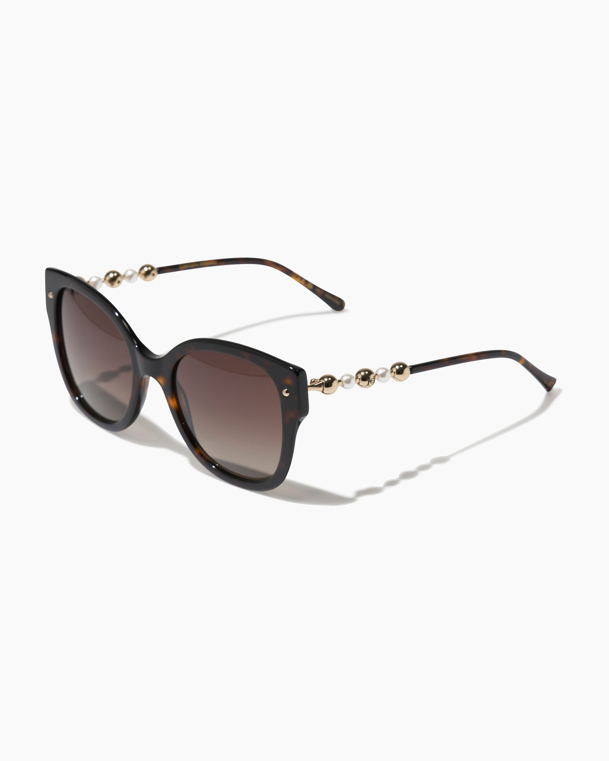 Cat Eye Sunglasses with Beaded Detail - 2
