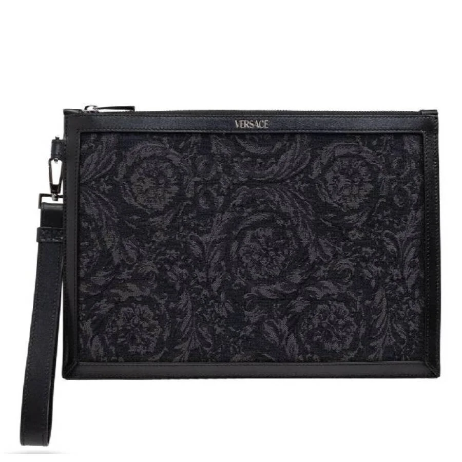 Versace Barocco Print Leather Pouch - 1