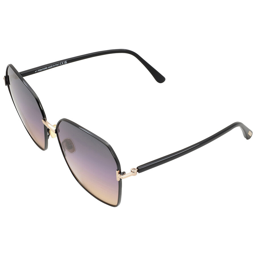 Tom Ford Claudia-02 Smoke Gradient to Lilac Butterfly Ladies Sunglasses FT0839 01B 62 - 5