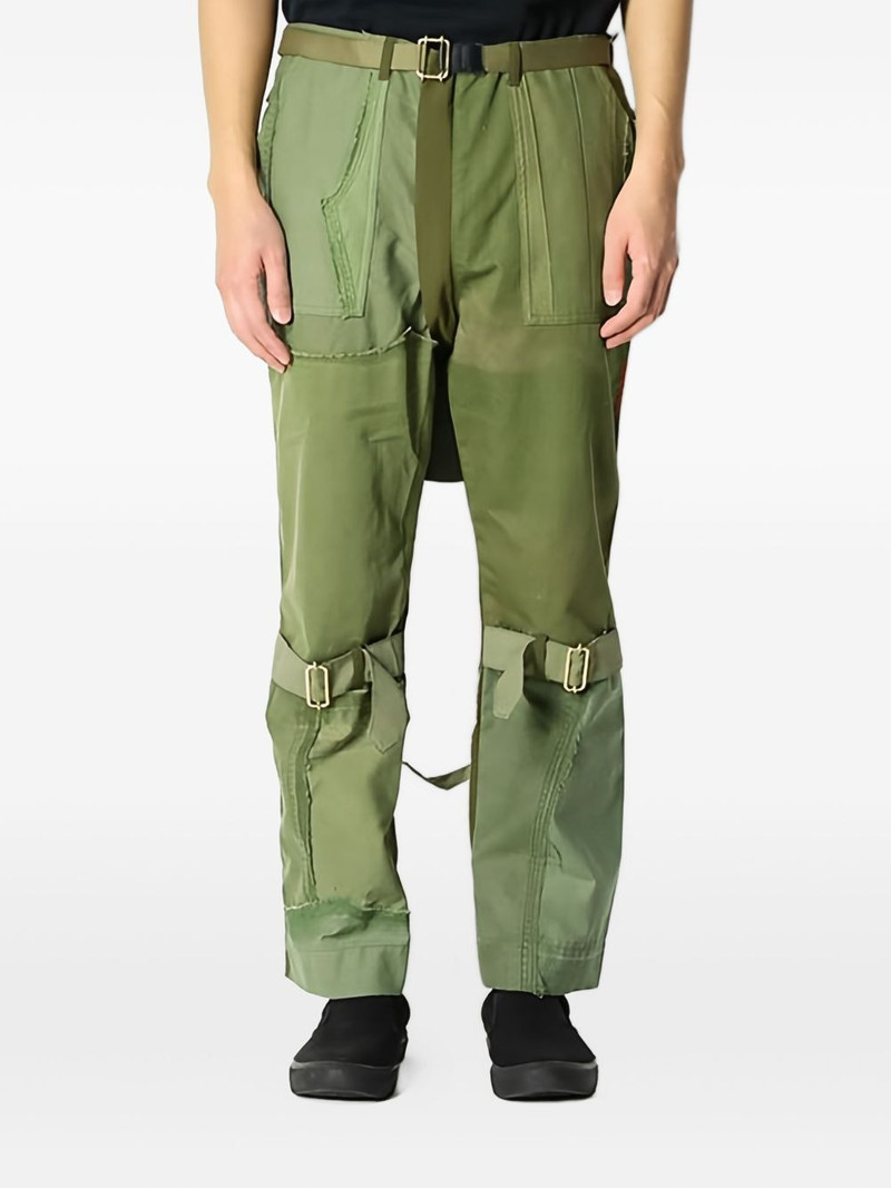 logo-print cargo trousers 1