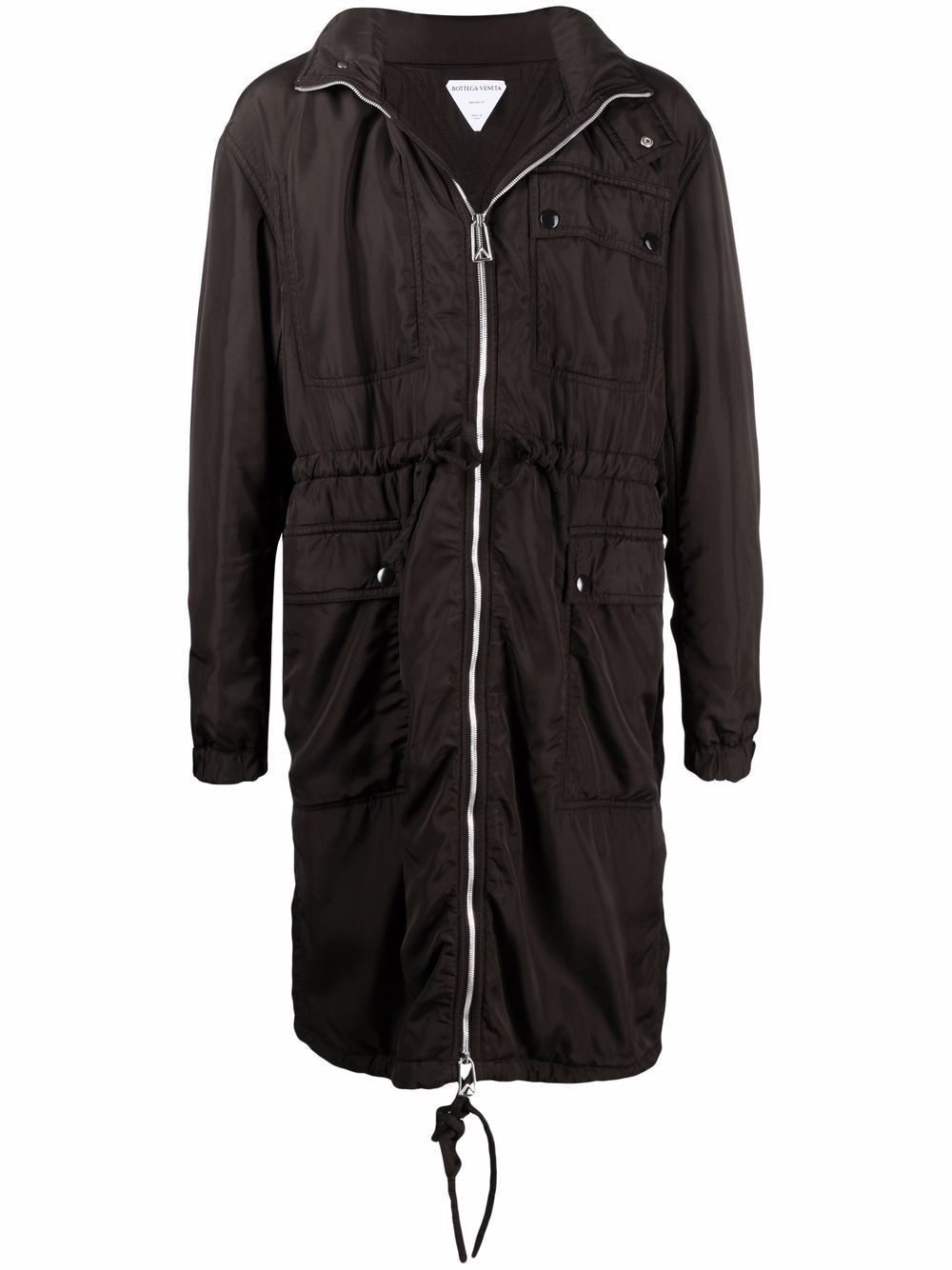 mid-length parka coat - 1