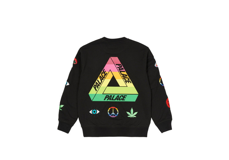 PALACE MIXED MEDIA BITMAP CREW BLACK outlook