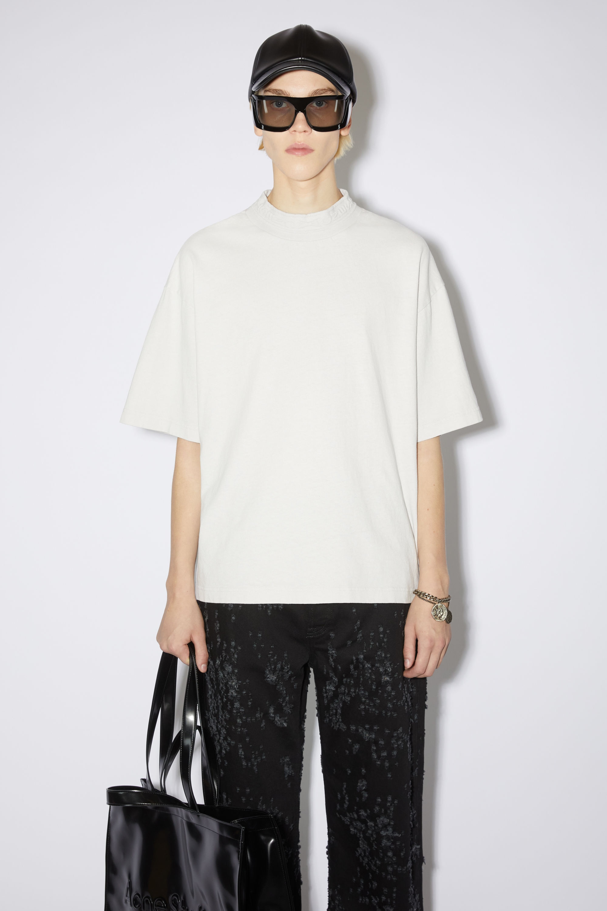 Logo tape t-shirt - Cold white - 2