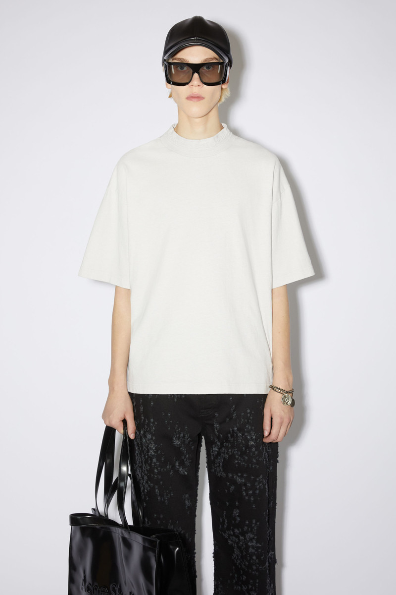 Acne Studios Logo tape t-shirt - Cold white outlook