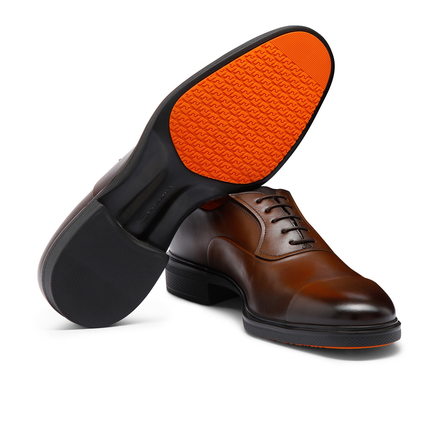Men's dark brown leather Easy lace-up - 4