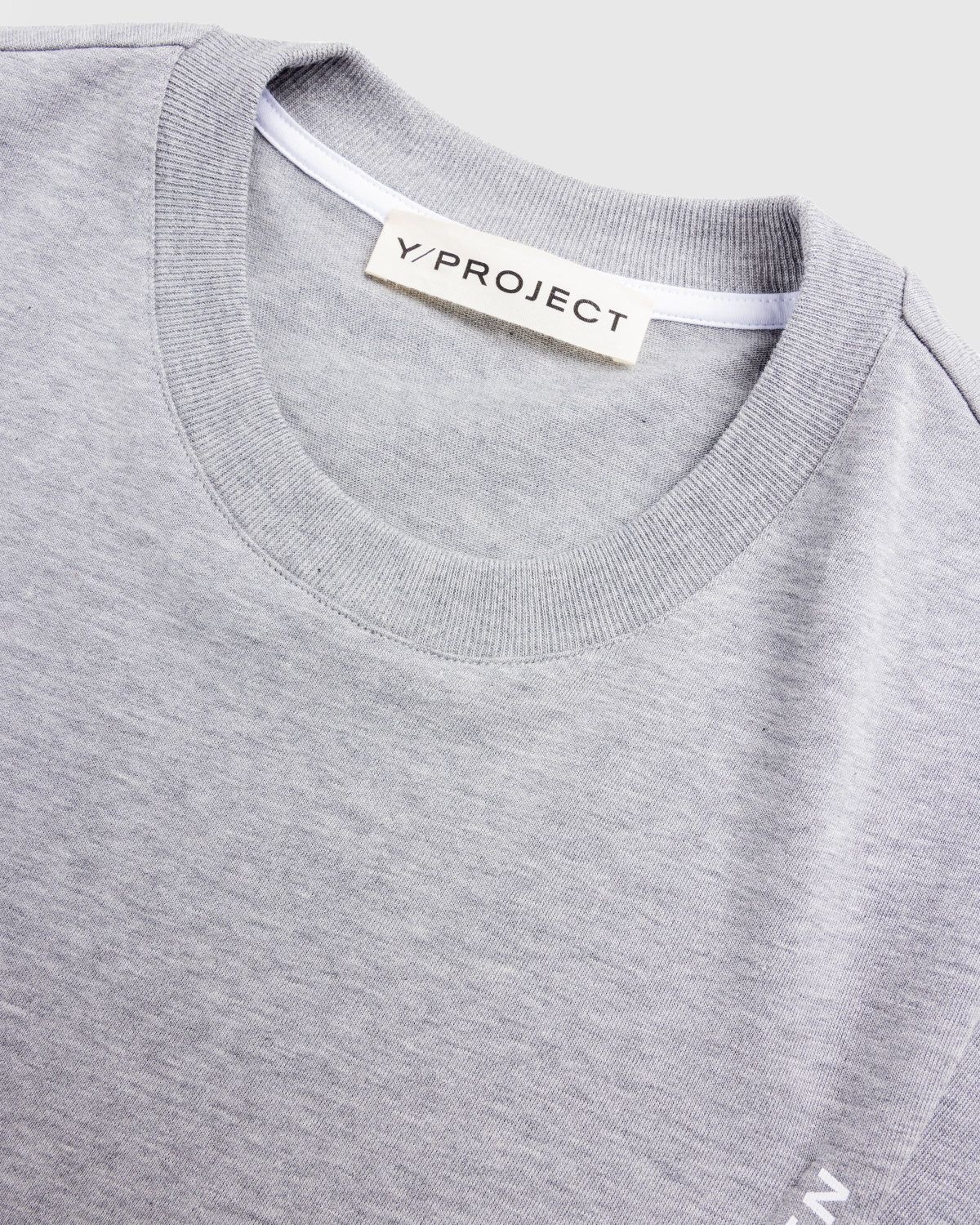 Y/Project – Evergreen Pinched Logo T-Shirt Evergreen Grey Melange - 6