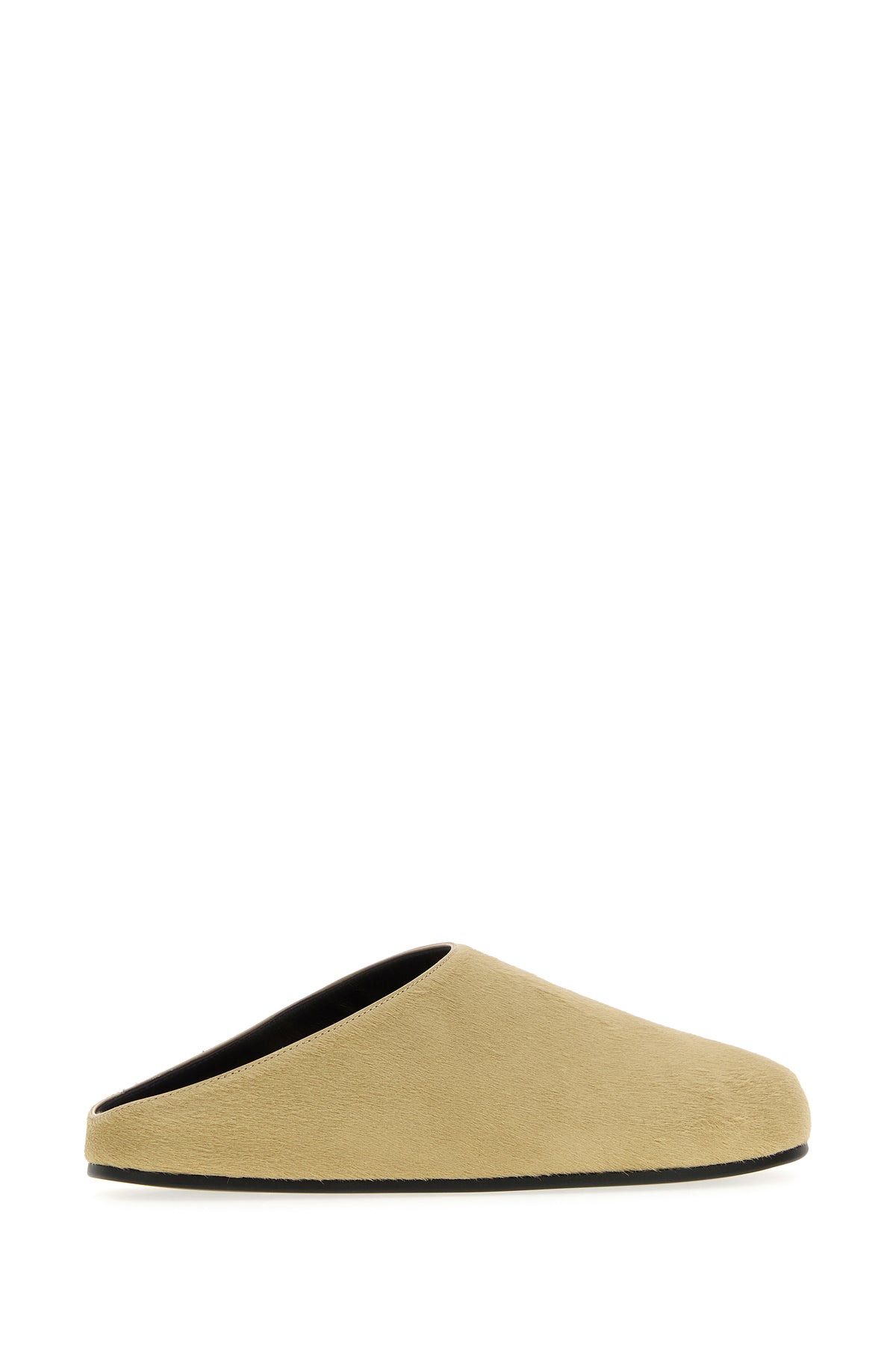 Beige calf hair Hudson slippers - 3