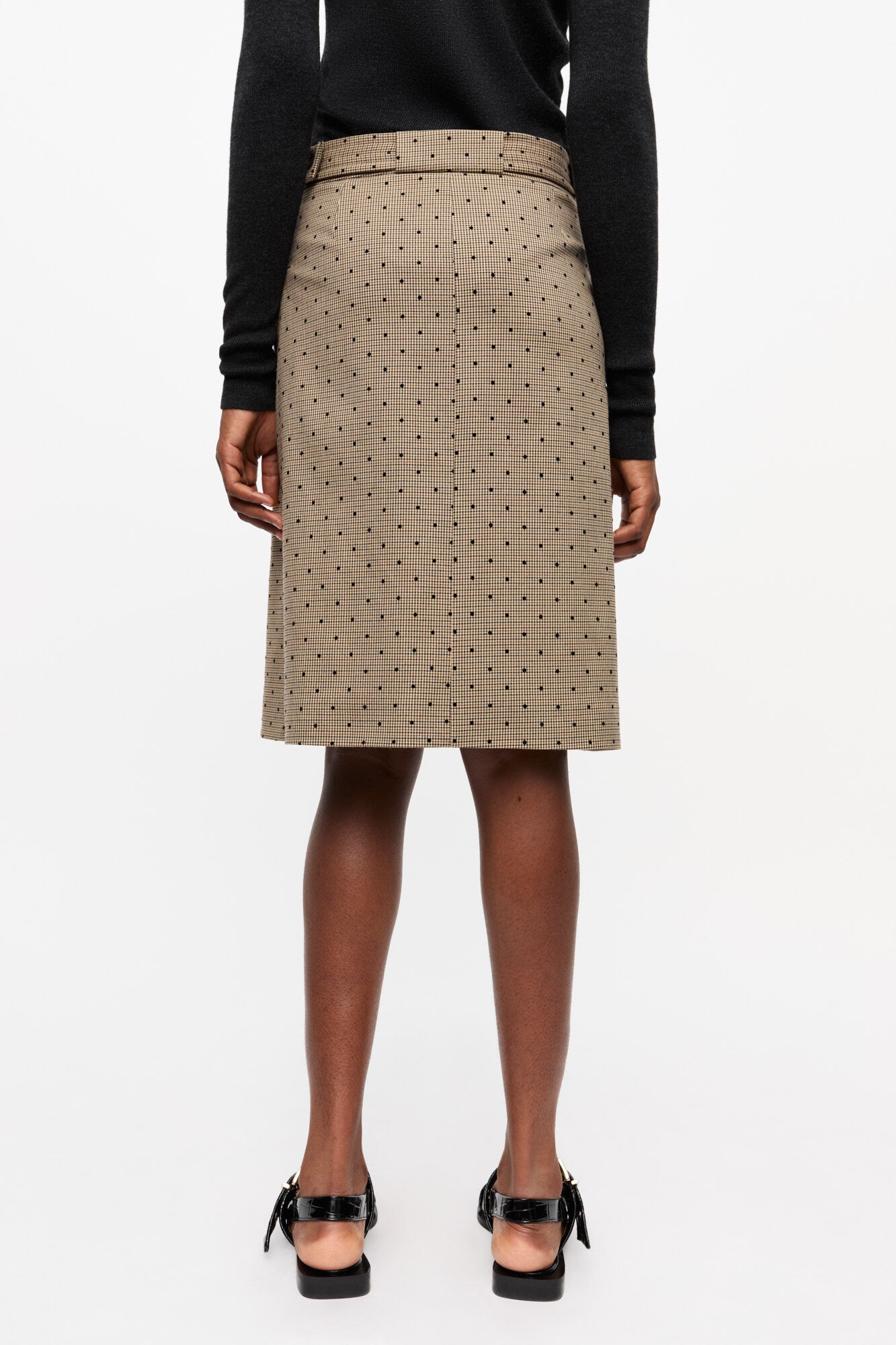 FLOCK CHECK SUITING SKIRT - 4