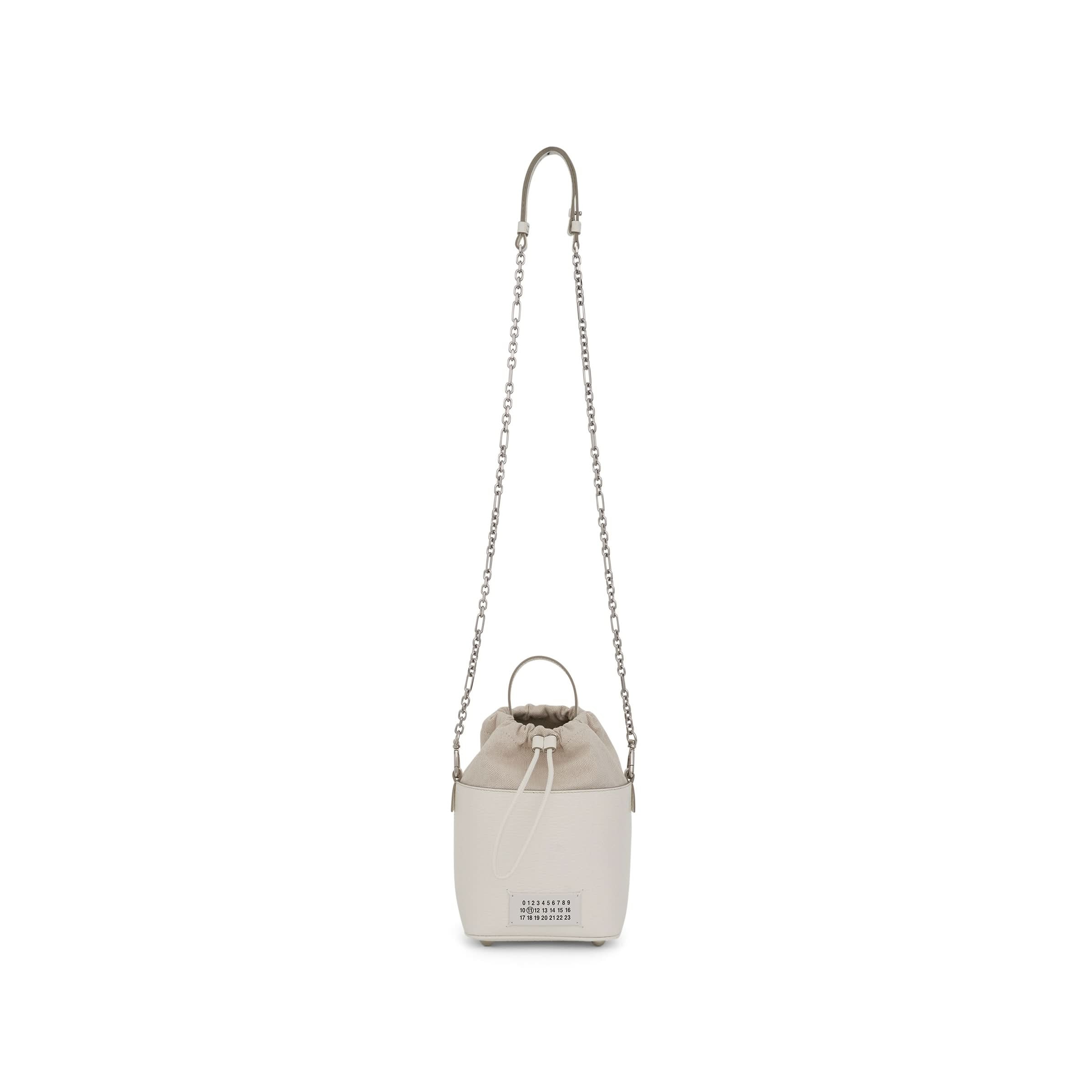 Small 5AC Bucket Bag in White - 4