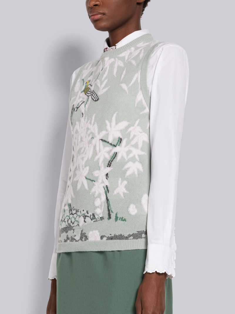 Thom Browne Toile Intarsia Cashmere Shell Top outlook