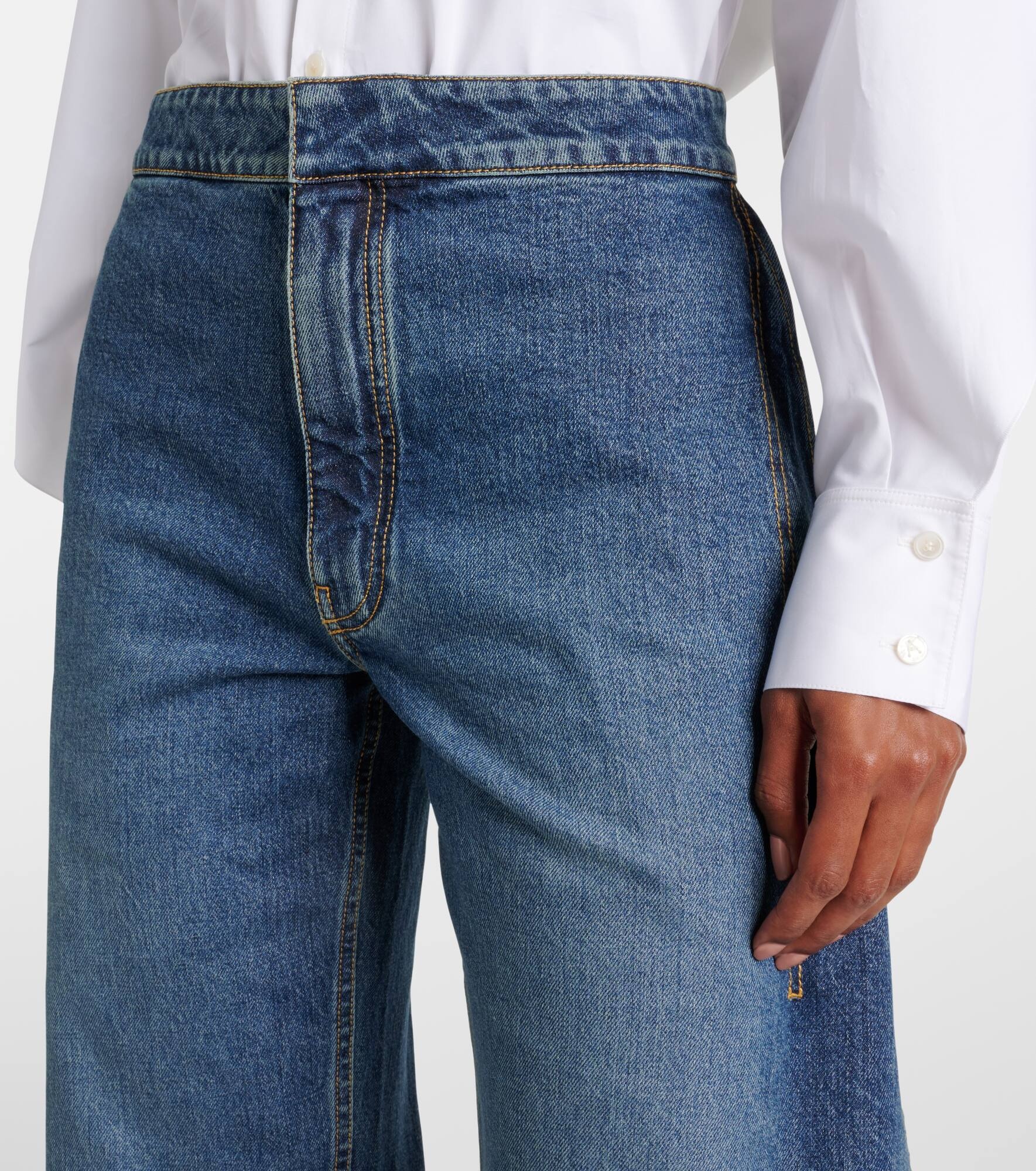 Petal high-rise barrel-leg jeans - 4