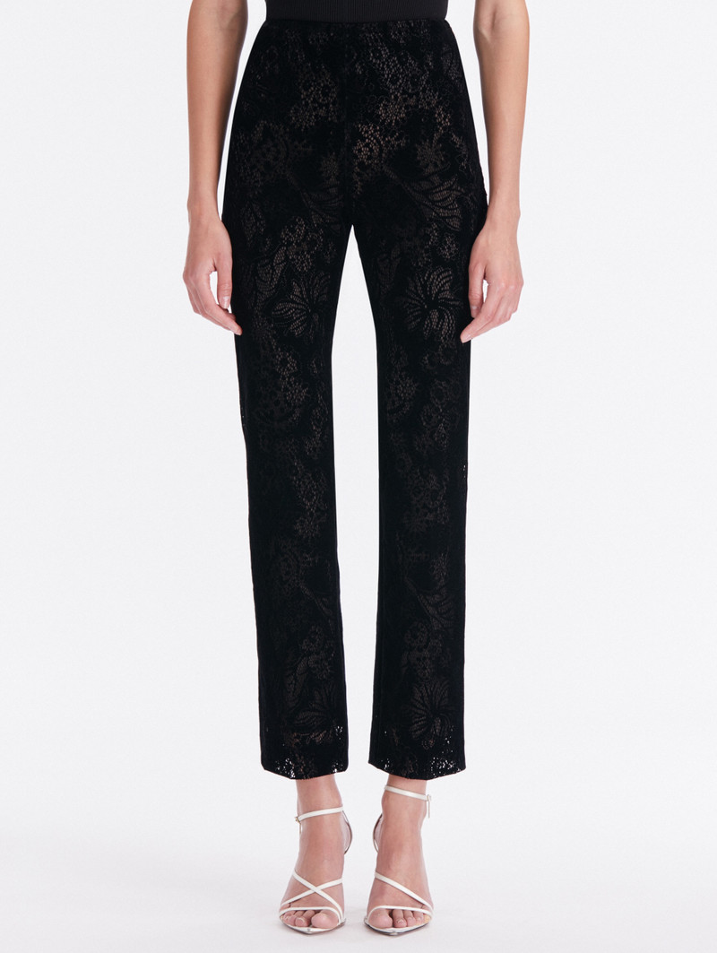 Oscar de la Renta FLORAL LACE STRAIGHT LEG PANT outlook