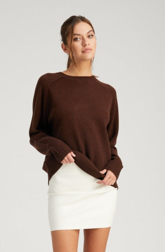 MOCHA CASHMERE BOYFRIEND SWEATER - 5