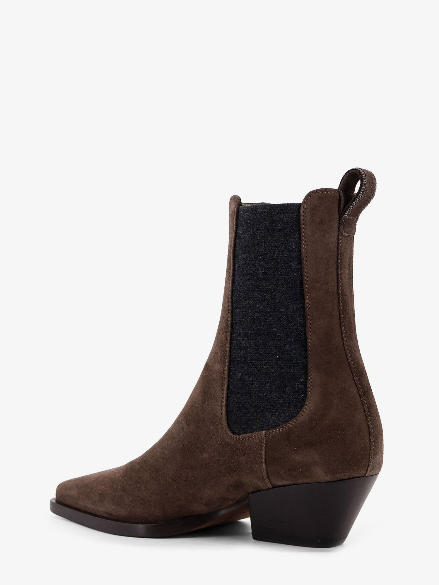 Brunello Cucinelli Chelsea Boot Suede Ankle Boots - 3