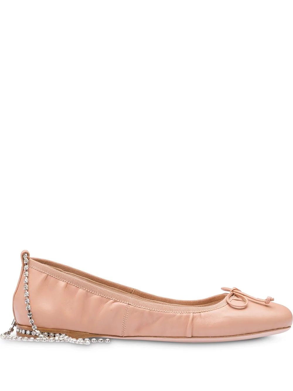 crystal-embellished ballerina shoes - 1