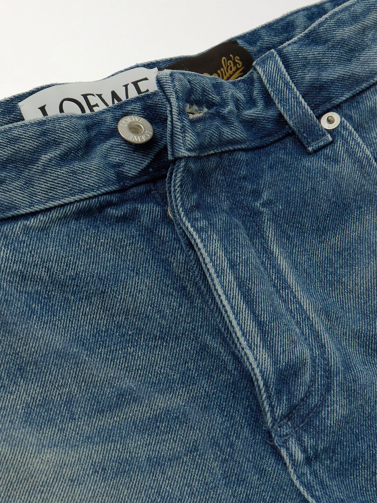 + Paula's Ibiza fringed denim shorts Blue - 5