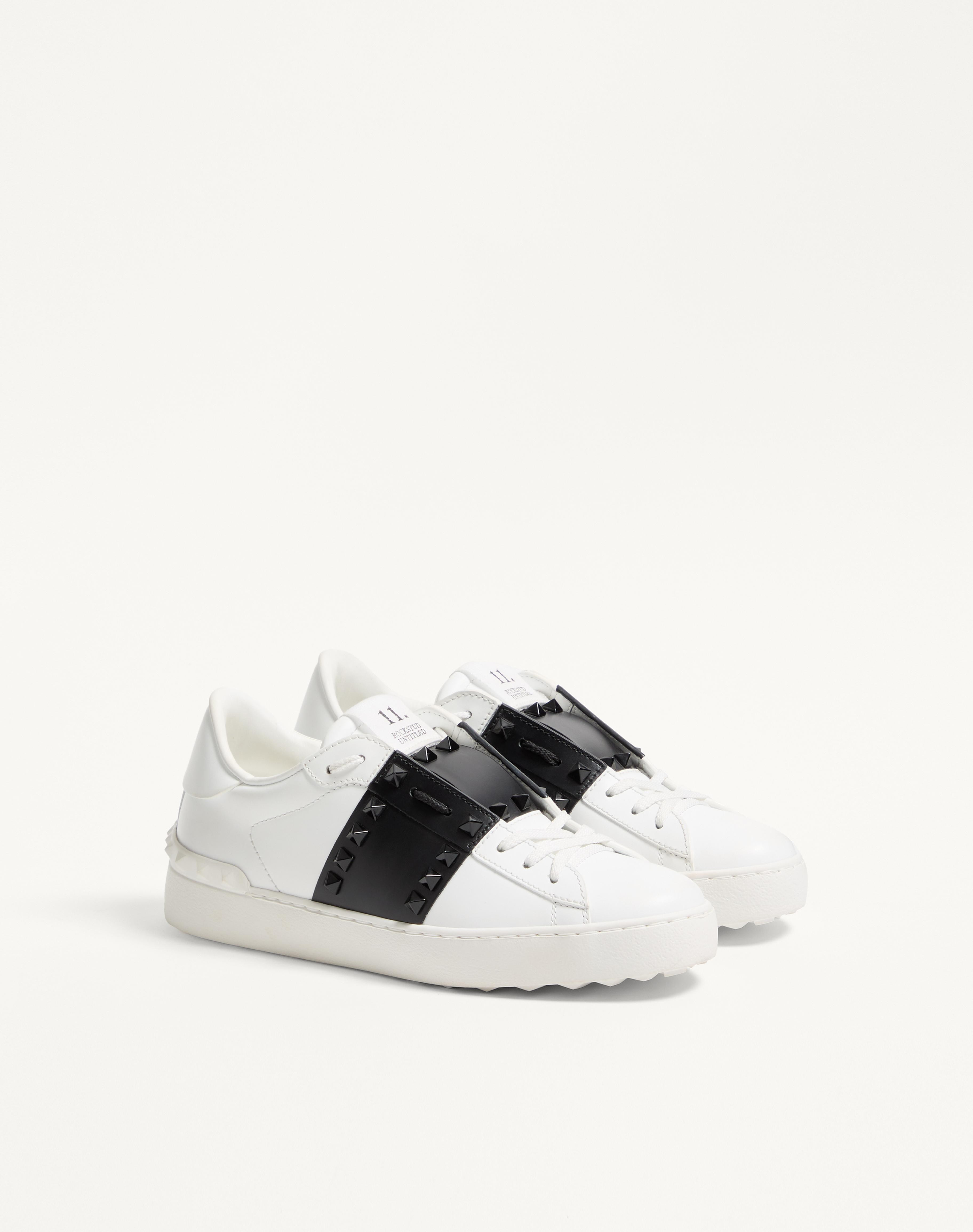 ROCKSTUD UNTITLED SNEAKER IN CALFSKIN LEATHER WITH TONAL STUDS - 3