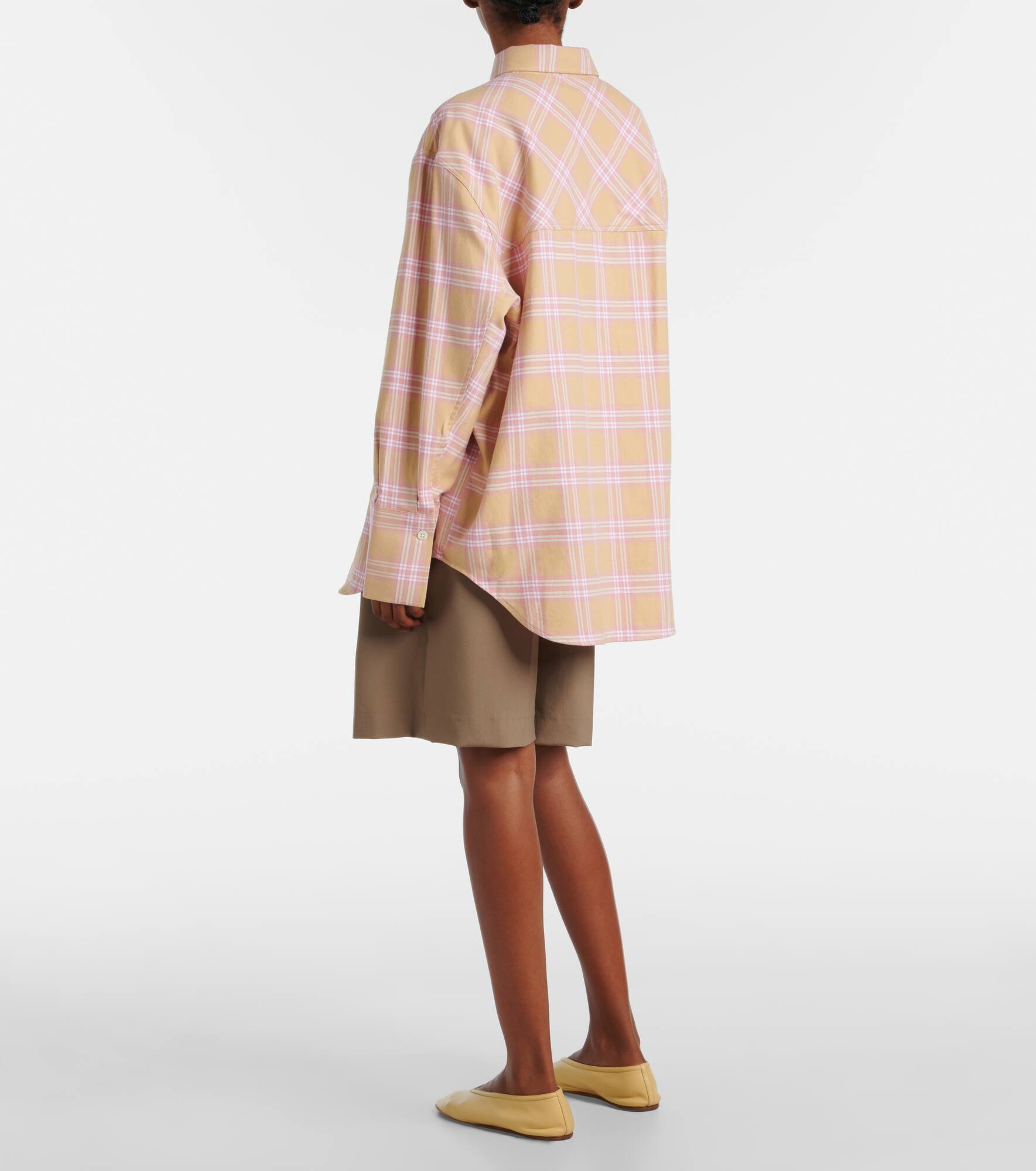 Checked cotton flannel overshirt - 3