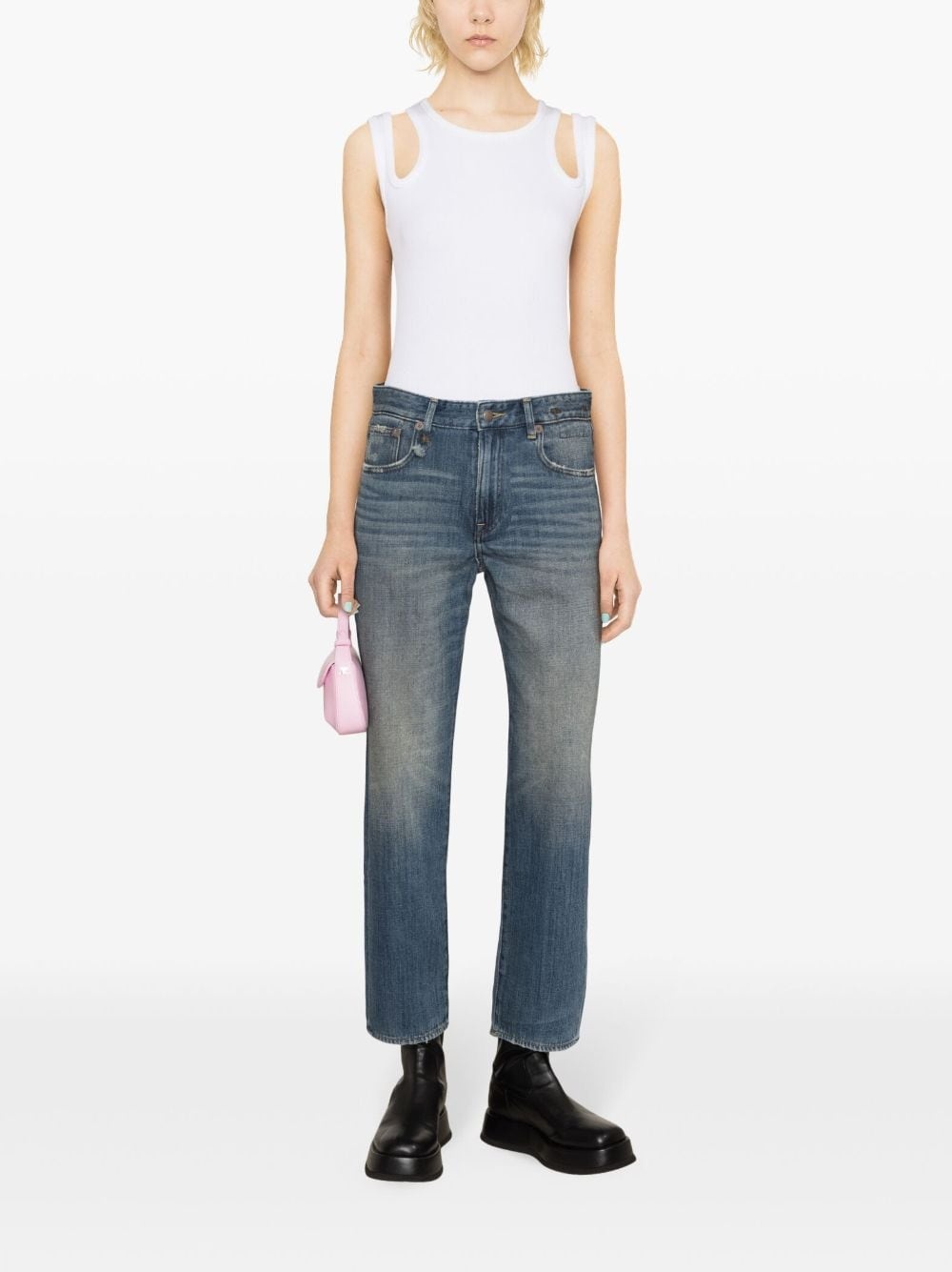 mid-rise boyfriend jeans - 2
