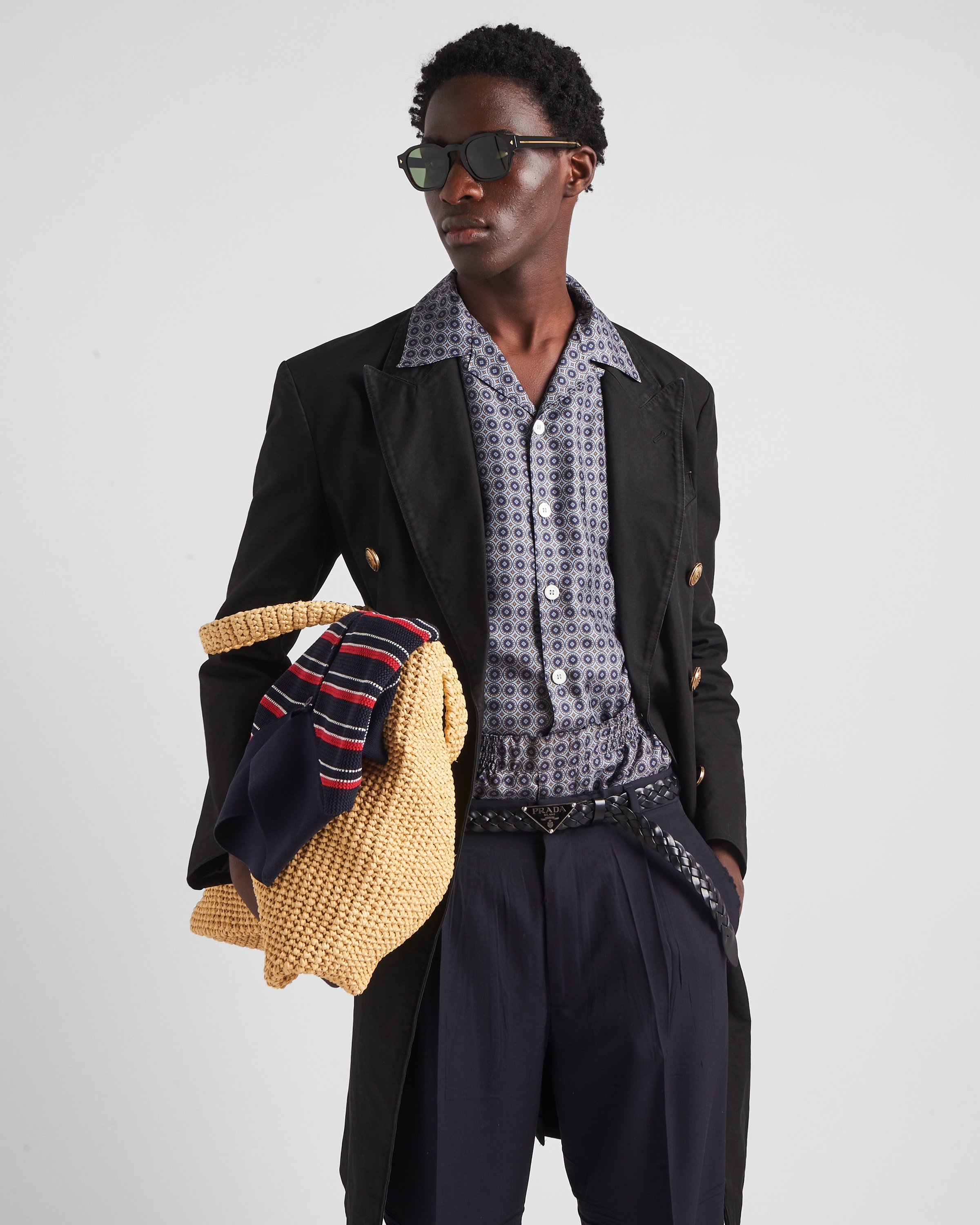 Double-breasted technical cotton coat - 6