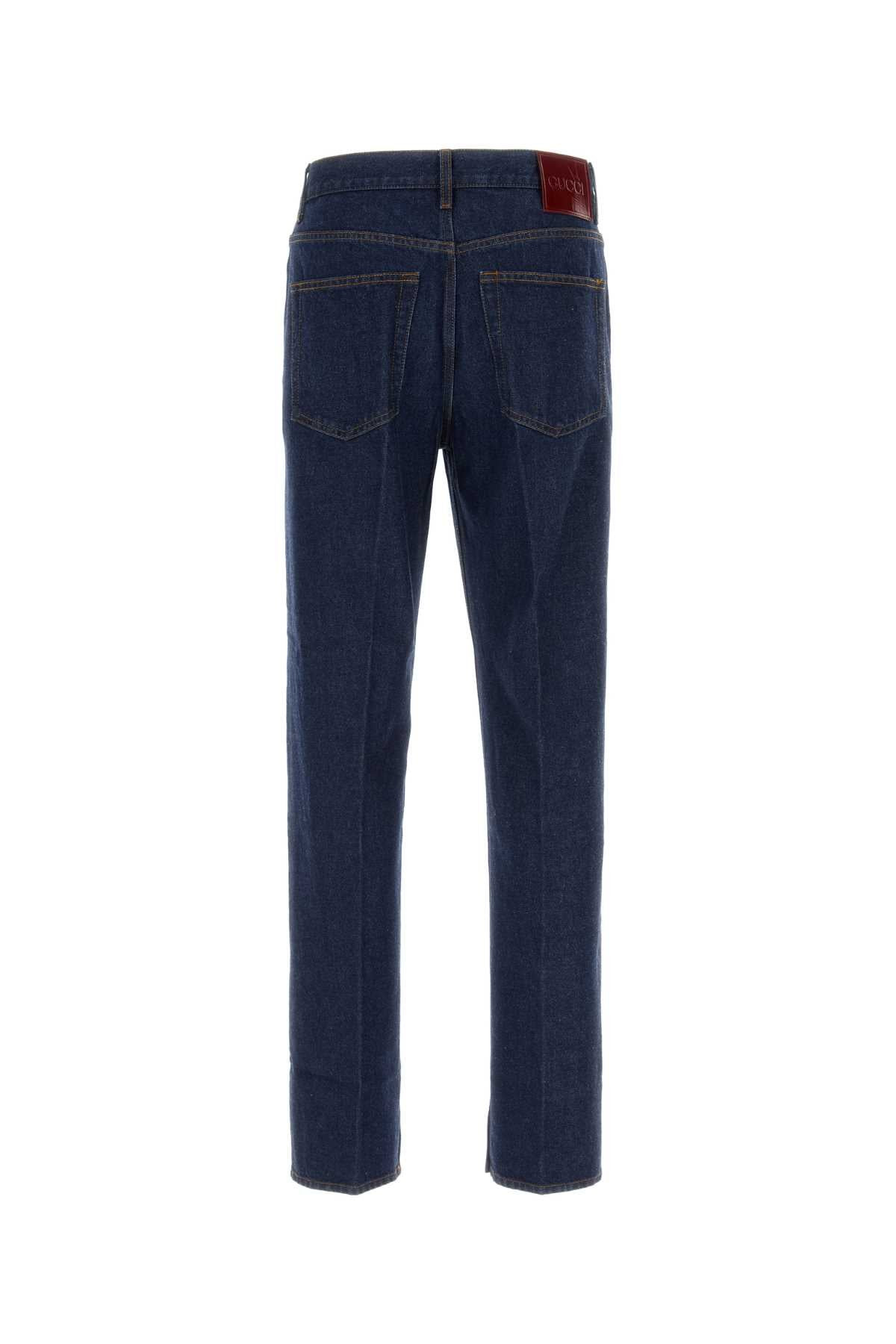Gucci Men Dark Blue Denim Jeans - 2