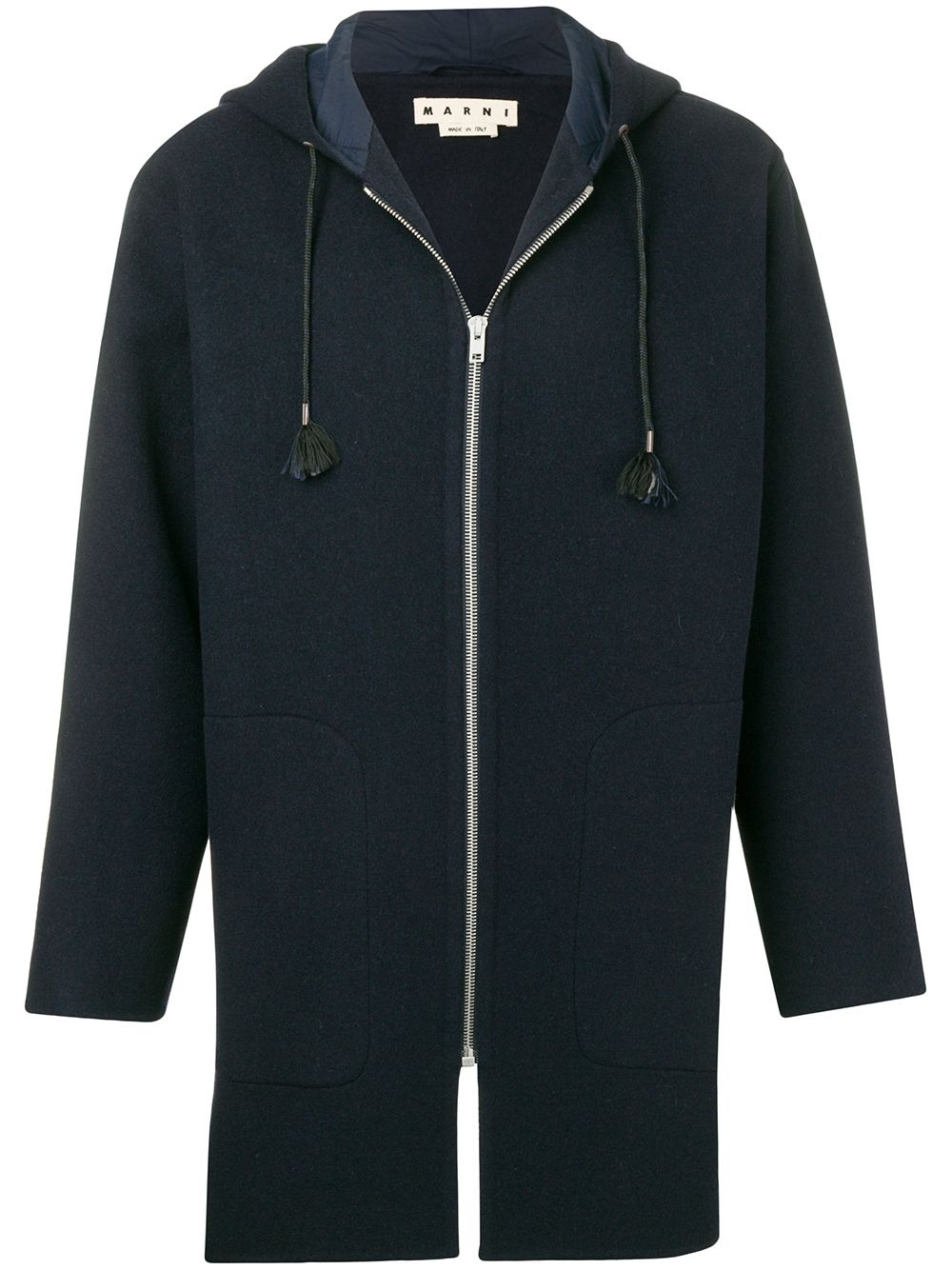 zip-up duffle coat - 1