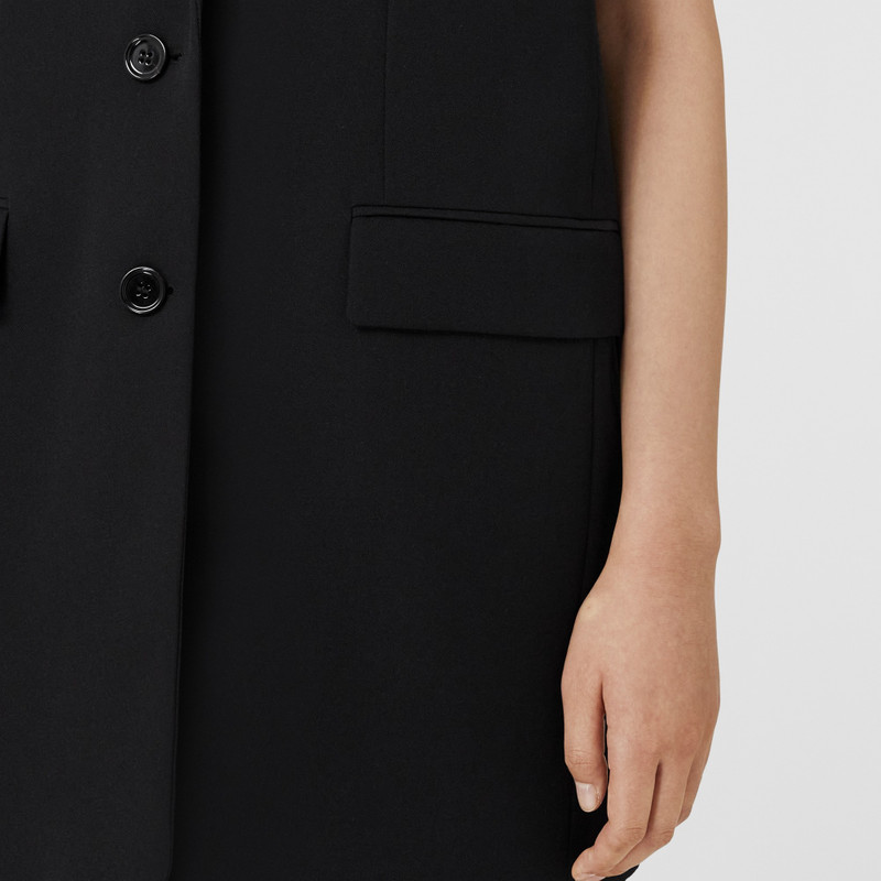 Sleeveless Wool Tailored Jacket 4