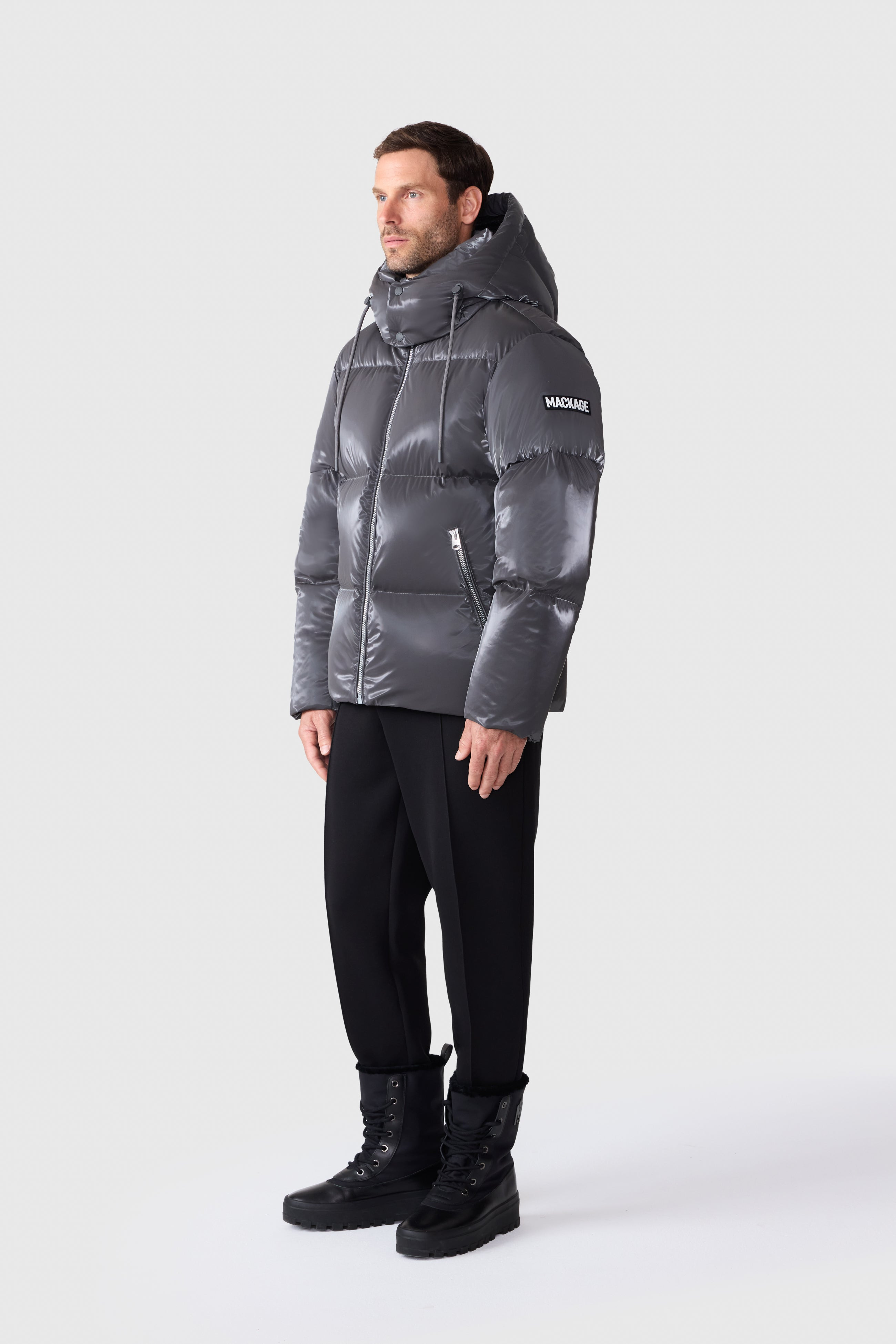 KENT-GLO High-Gloss Hooded Down Jacket - 3