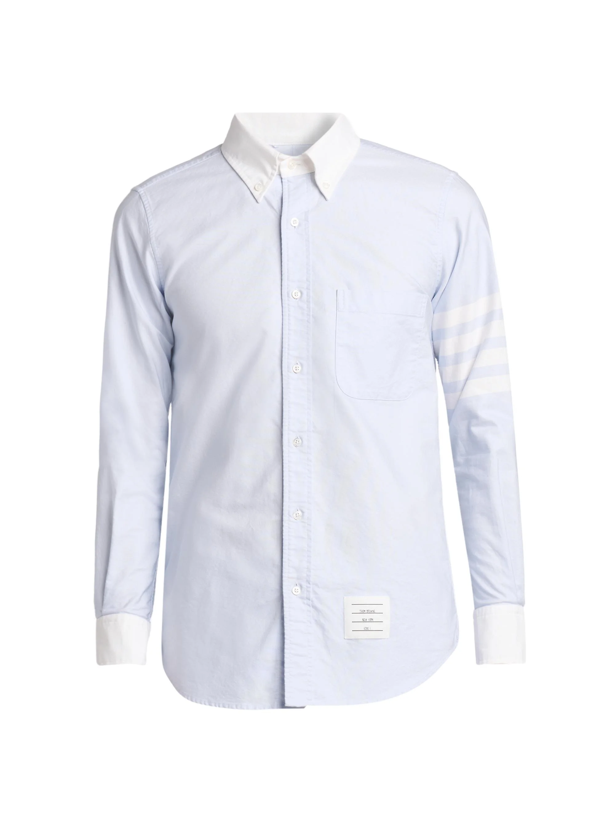 Men's Engineered 4-Bar Straight-Fit Oxford Shirt - Light Blue - 1