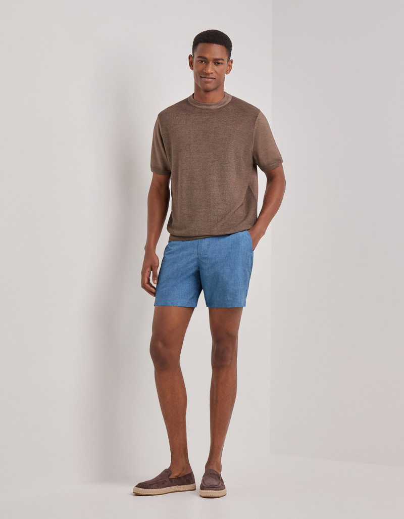 Canali TEAL SWIM SHORTS IN TECHNICAL FABRIC WITH LOGOED SIDE BUCKLES outlook