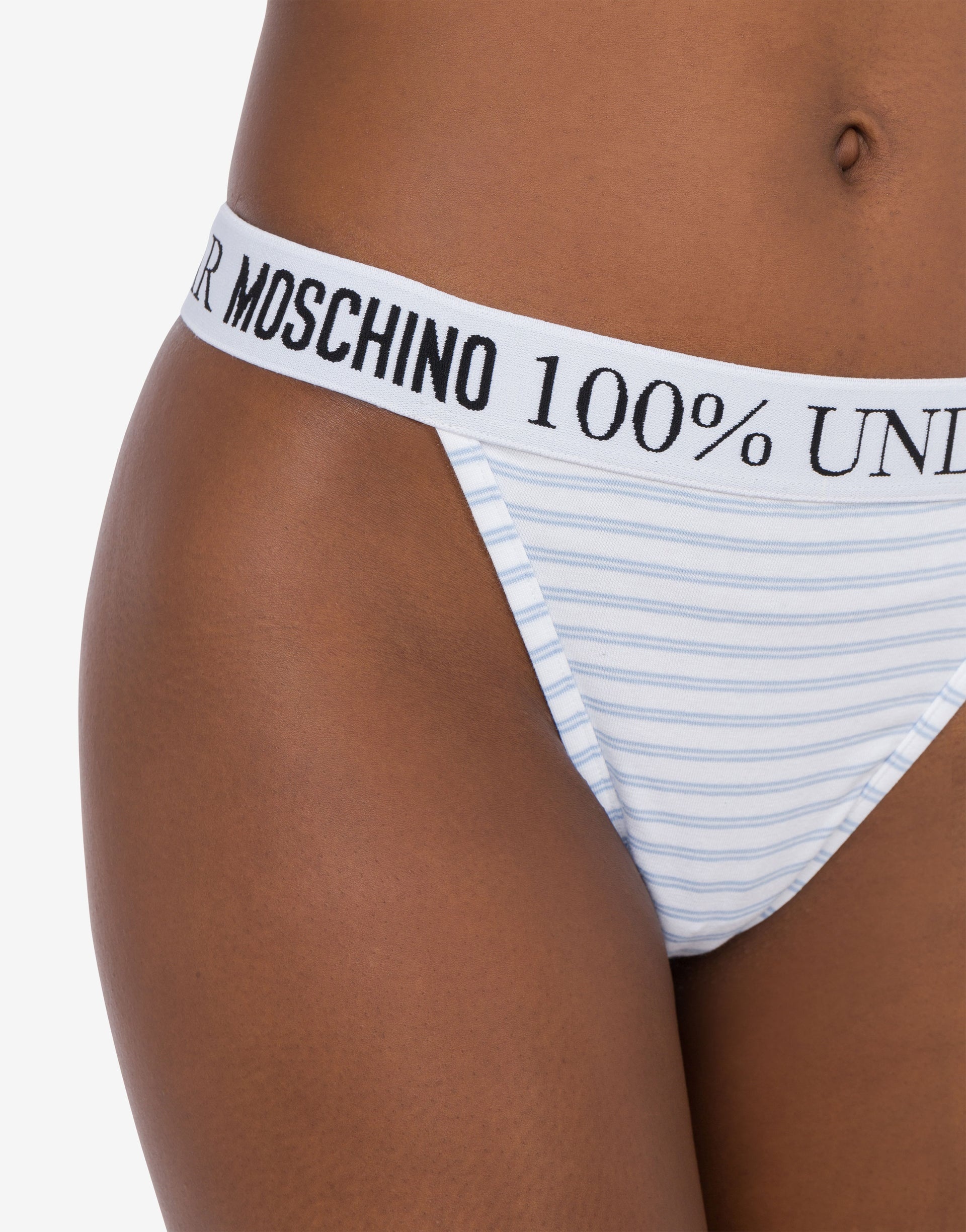 STRIPED STRETCH JERSEY THONG - 3