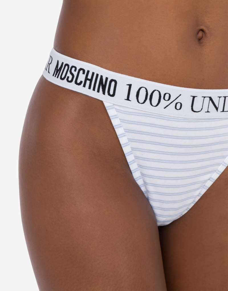 STRIPED STRETCH JERSEY THONG 3