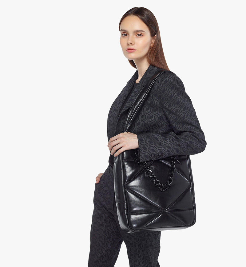 Travia Tote in Cloud Quilted Leather 6