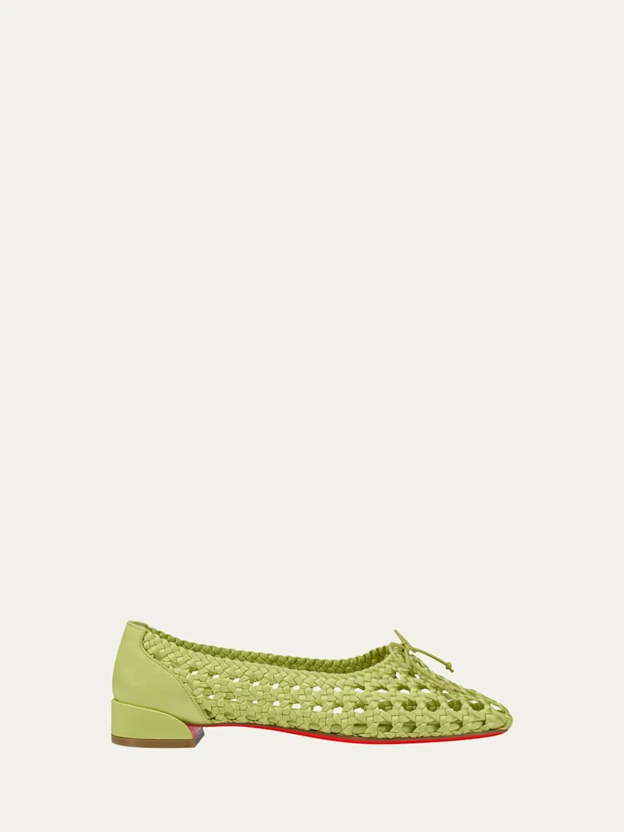 Sweetie Jane Woven Silk Ballerina Flats - 1
