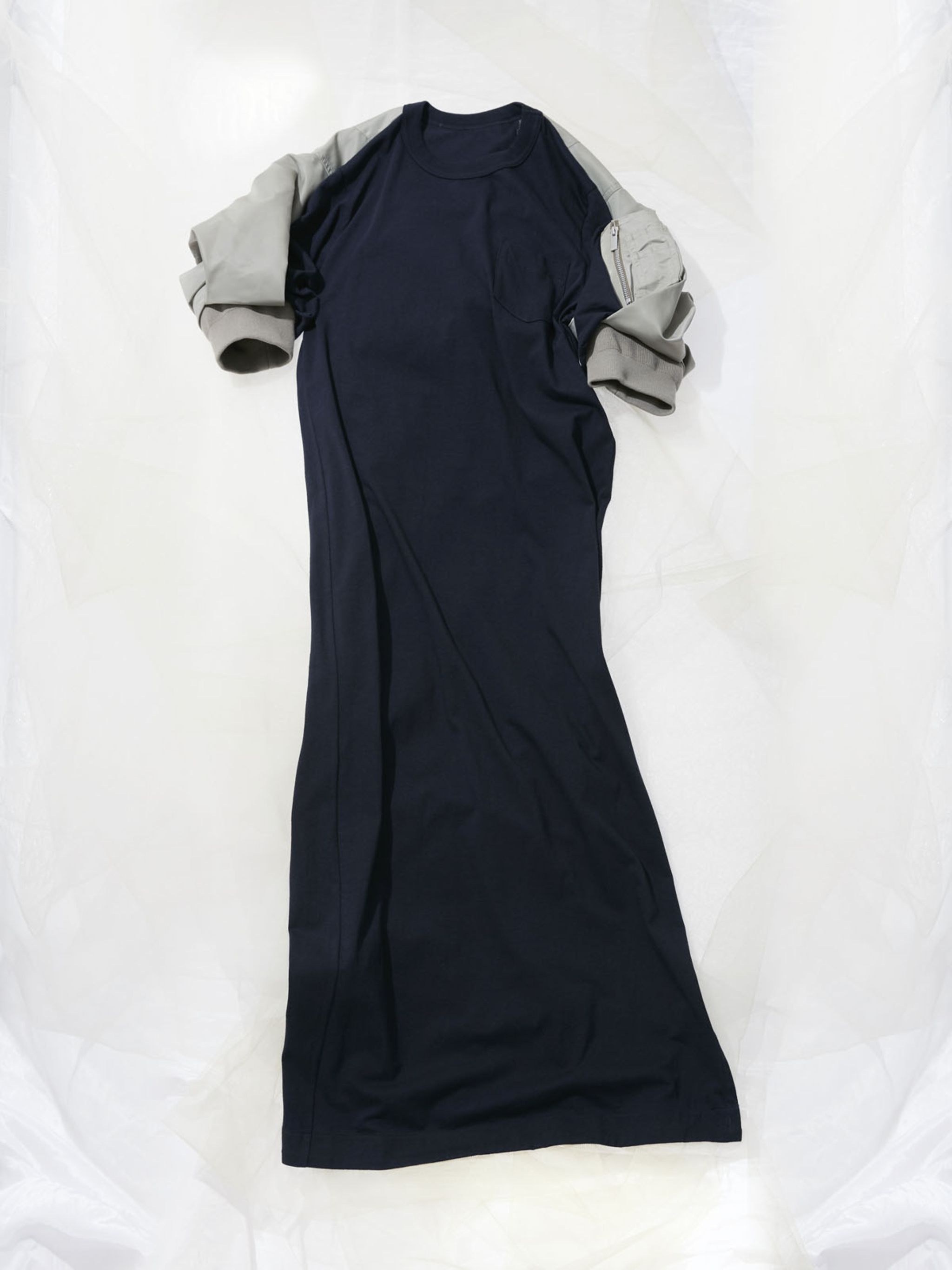 Nylon Twill x Cotton Jersey Dress - 3