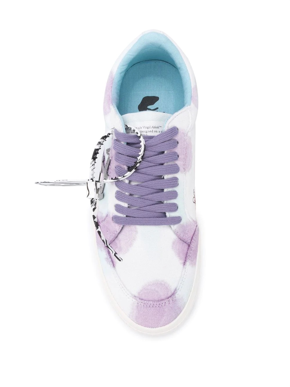 Vulcanized tie-dye low-top sneakers - 4