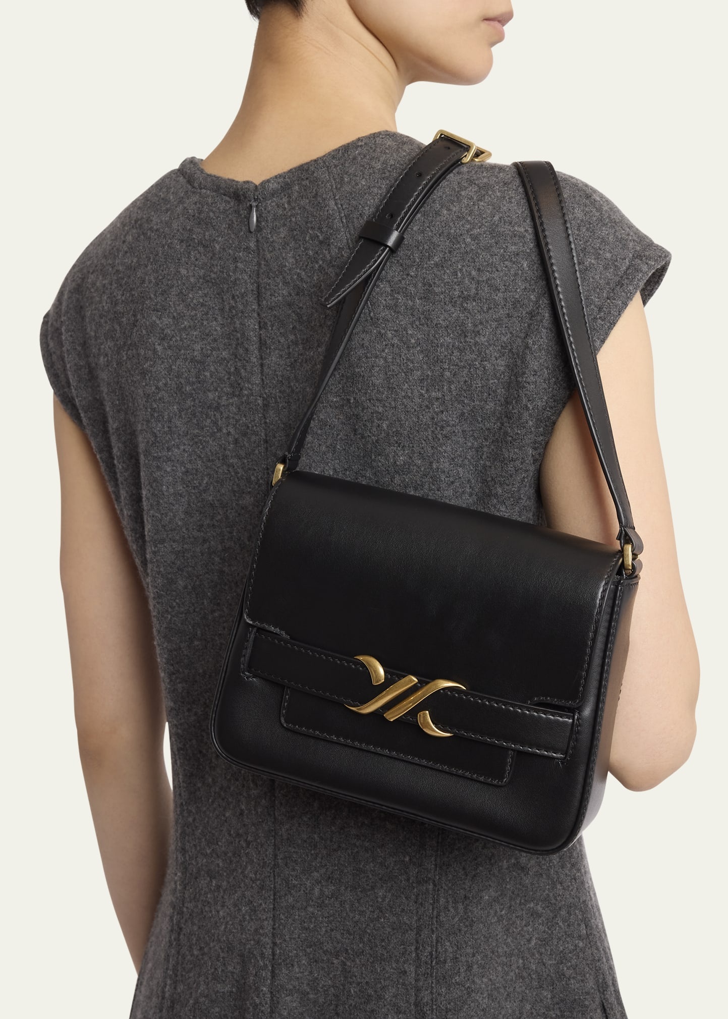 Buckle Box Leather Crossbody Bag - 2