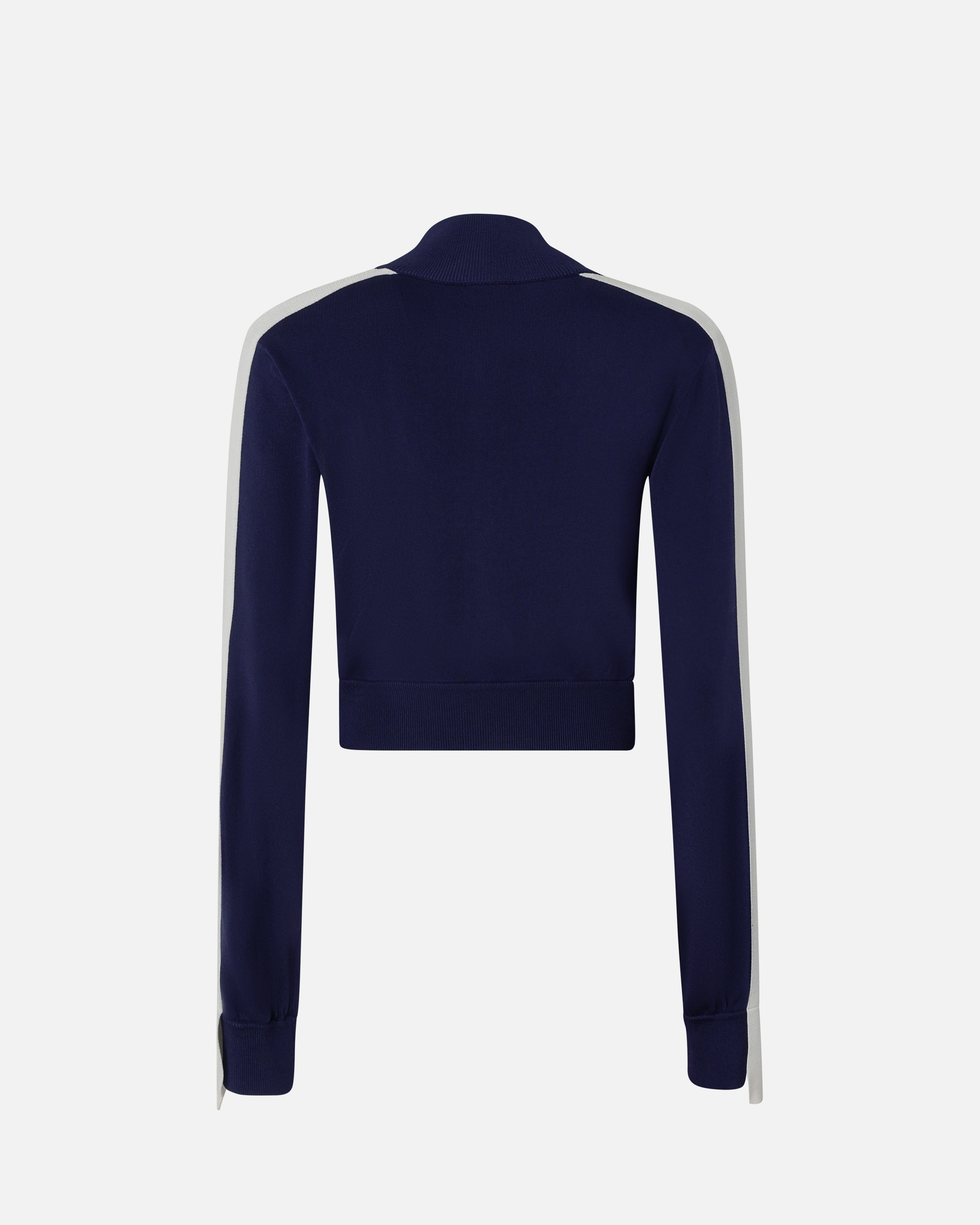 TECHNICAL FABRIC SHORT SWEATSHIRT WITH RAISED LOGO AND ZIP - 2